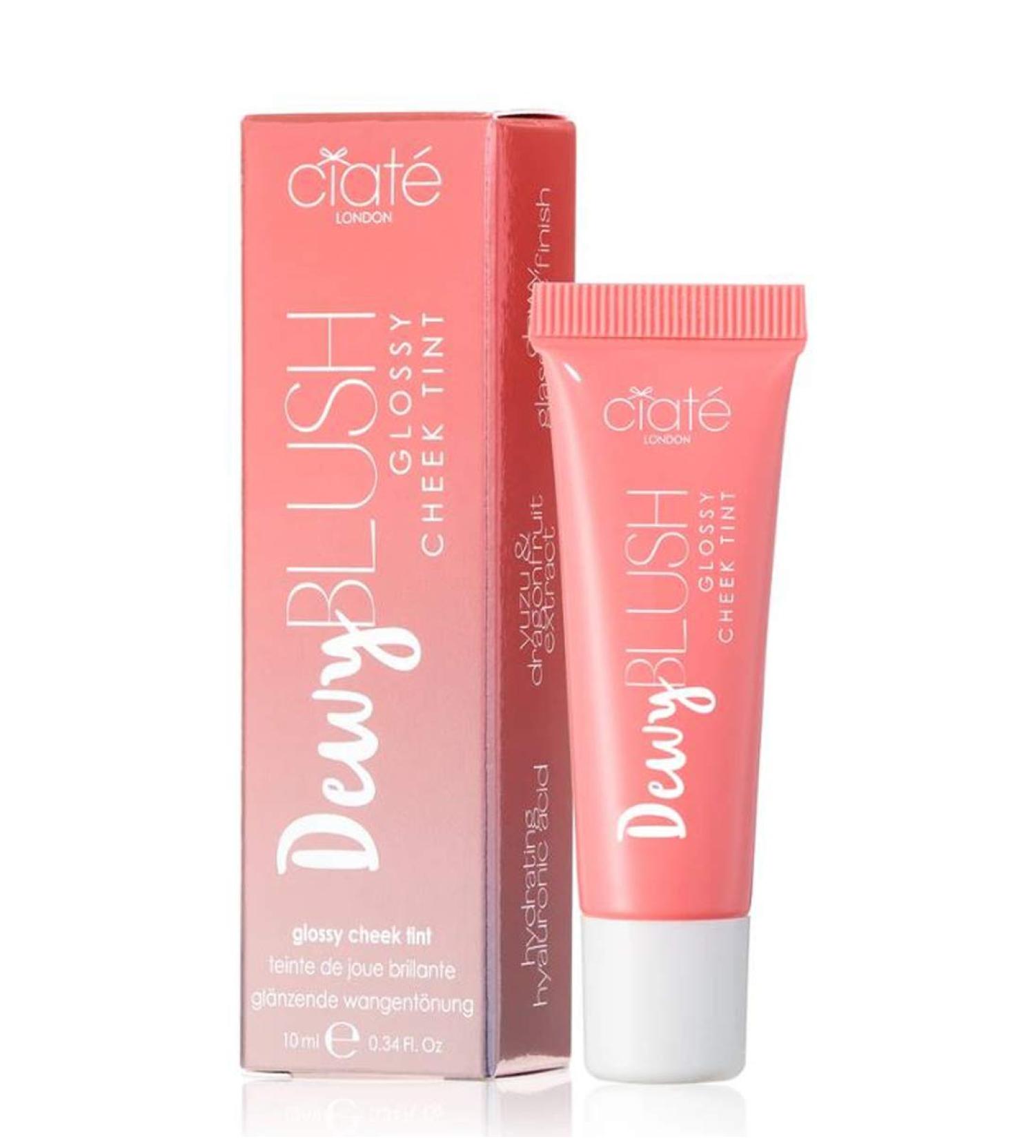 Ciat  London Dewy Blush! Glossy Check Tint Blusher! Gel-Balm Tint Blush Natural Shades With Fruity Scents! Leaving The Skin With An Even And Healthy Flush Of Color! Choose Your Color! (Papaya)
