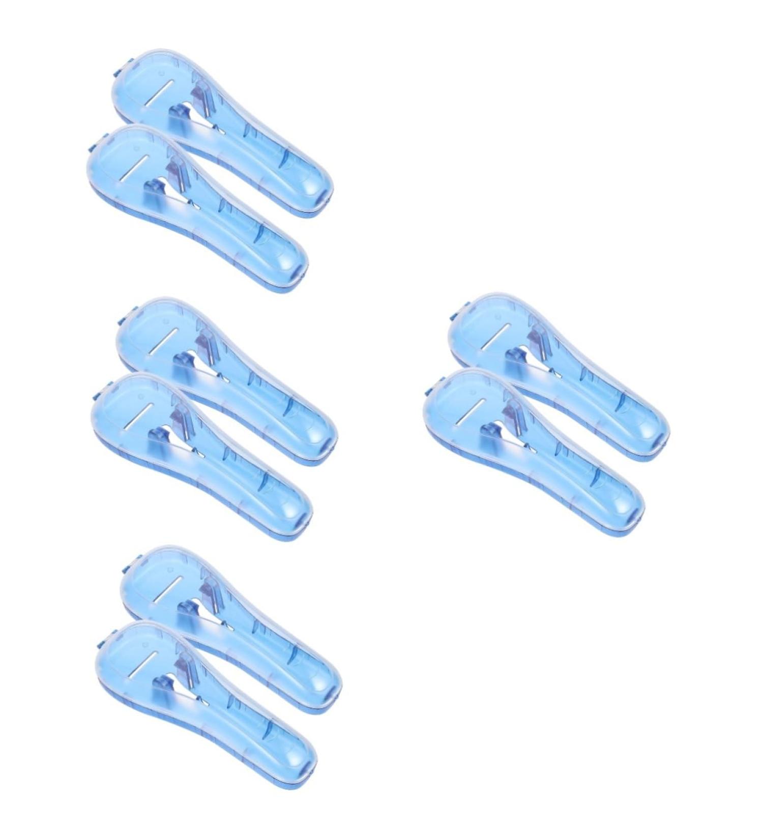Minkissy 8-Piece Travel Bag Set - Reusable Blue Holders for Suitcases & Office Safety Includes Manual Razor/Trimmer Containers (16.5x6cm) - International Shipping Available - Buy Online on GoSupps.com