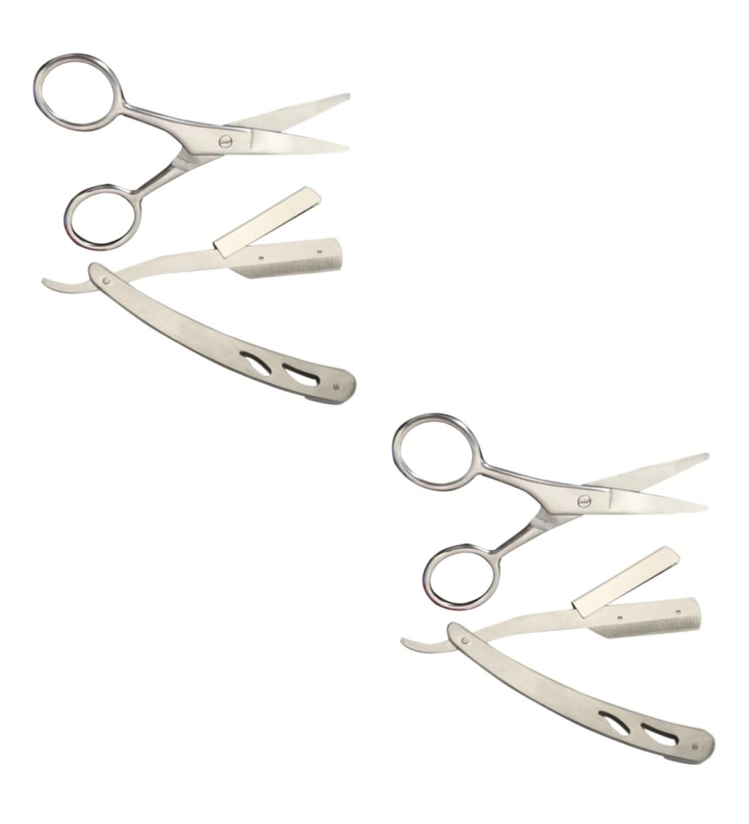 Frcolor 4-Piece Stainless Steel Hand Razors - Premium Inox Skis for Precision Grooming | International Shipping - Buy Online on GoSupps.com