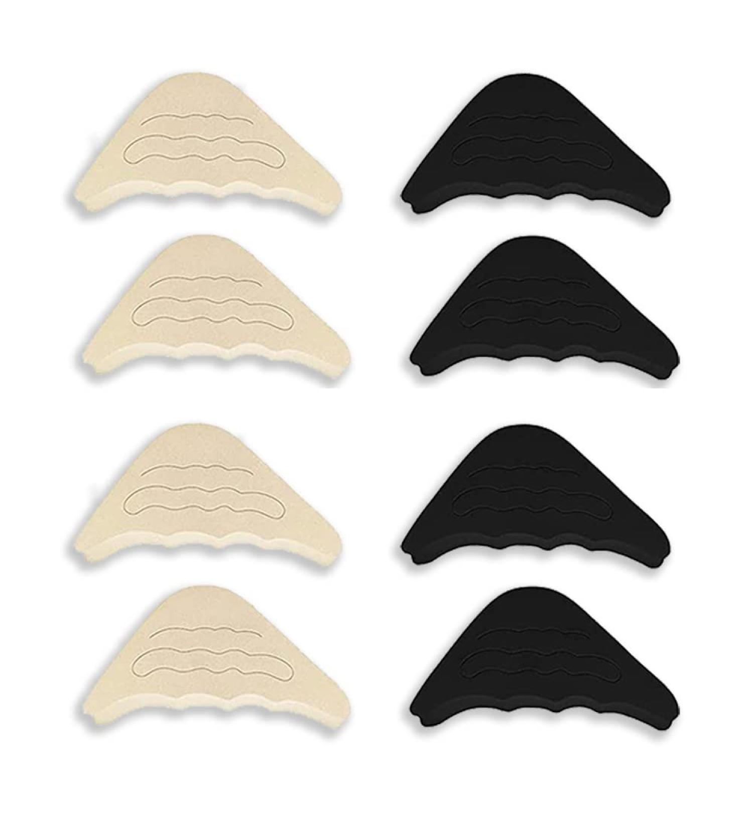 Adjustable Toe Filler Inserts 4 Pairs - Reusable Shoe Fillers for Men & Women - Black + Beige - Buy Online on GoSupps.com