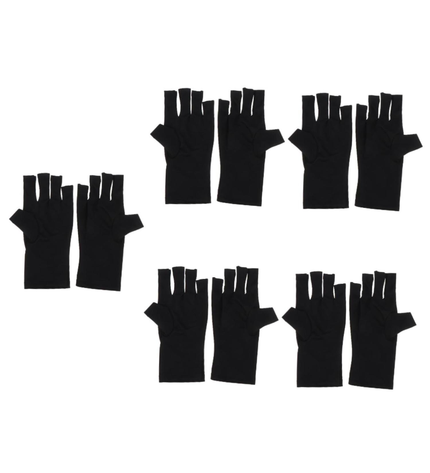 FOMIYES 5 Pairs Nail Gloves Gloves for Gel Manicure Sun Gloves for Women UV Hand Protection Gloves for Nails Fingerless Driving Gloves Nail Polish Short Women's Polyester - Buy Online on GoSupps.com