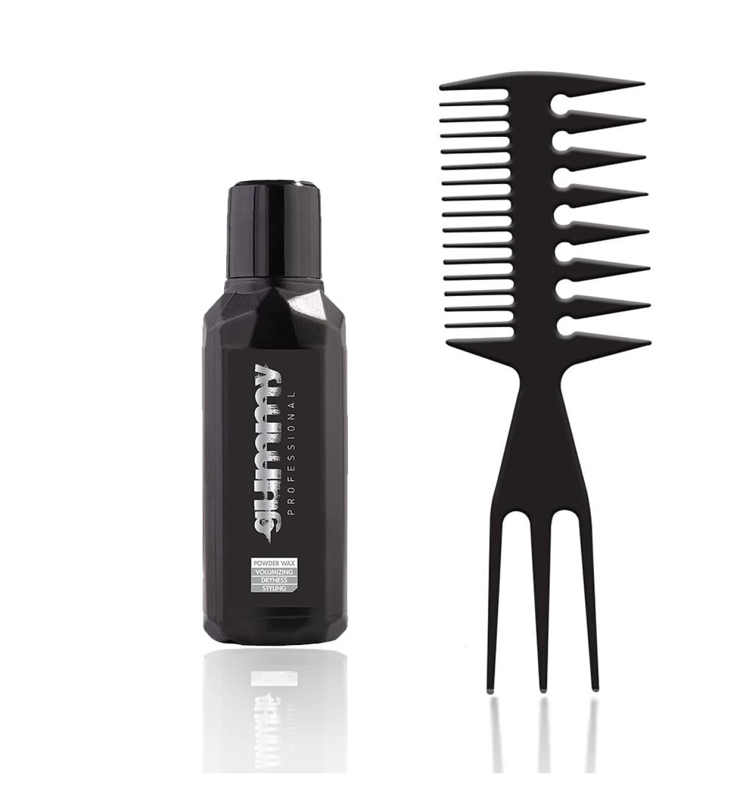 Rubber Hair Styling Powder Wax 20gr | Unisex Anti-Gravity Matt Look Styler & Comb Set | Flexible Anti-Static | International Shipping Available - Buy Online on GoSupps.com