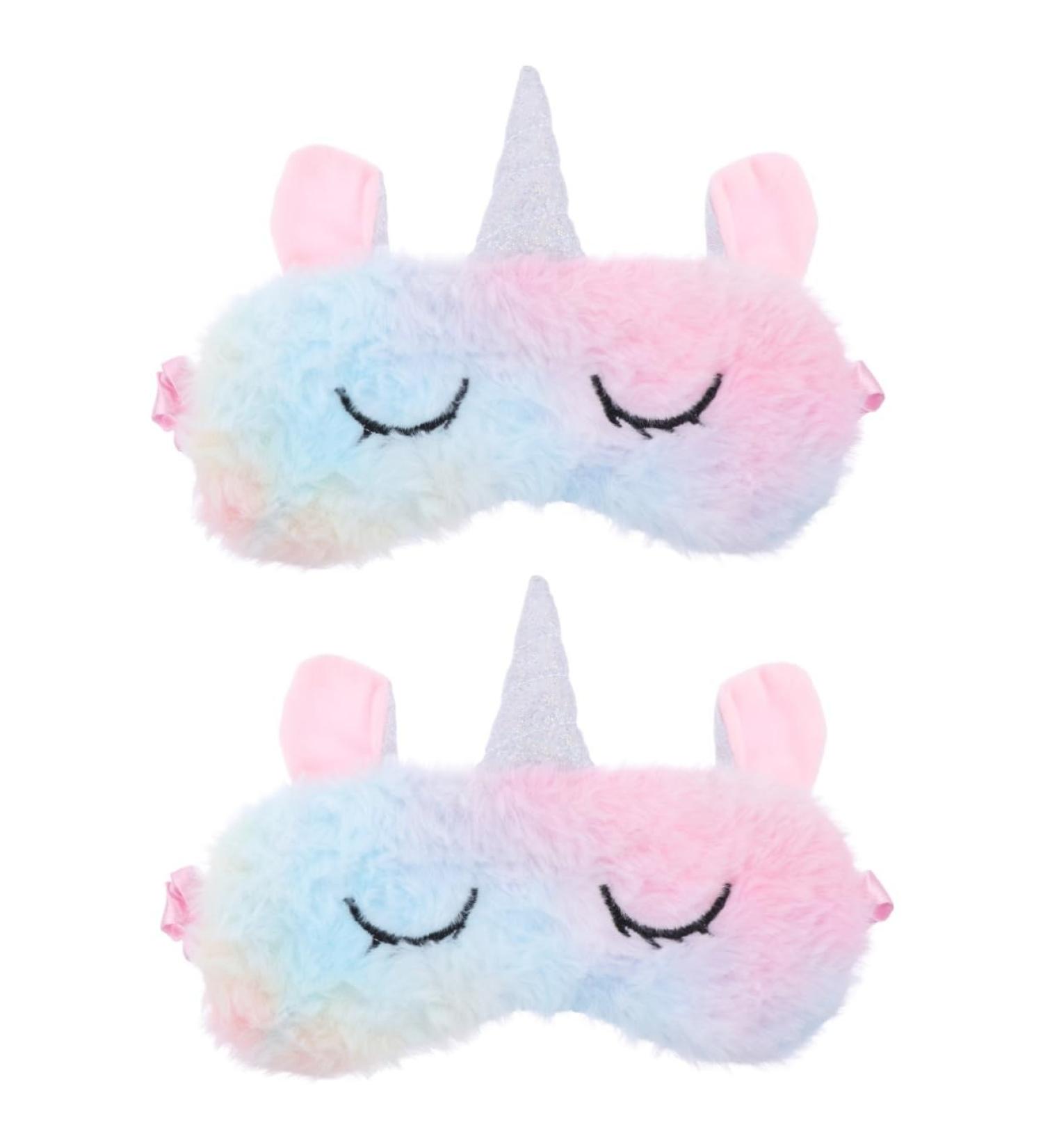Beaupretty Unicorn Eye Patch - 2 Pcs Plush Sleeping Mask | Perfect Birthday Party Favor & Travel Accessory - Buy Online on GoSupps.com