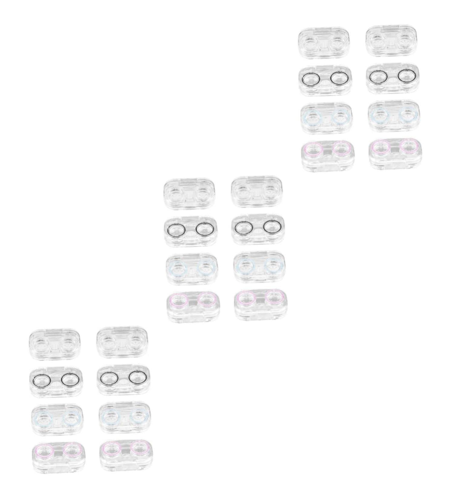 Buy Homsfou Travel Contact Lens Cases - 8-Piece Transparent Holder for Eye Care - Portable Colored Lens Box Set (3 x 7.5x4.5cm) - Buy Online on GoSupps.com