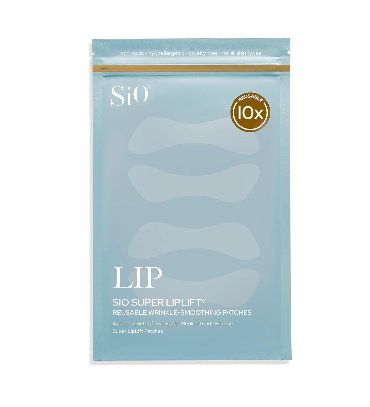 SiO LipLift Beauty Patches - Overnight Wrinkle Reducer for Lips & Smile | Clinically Tested Reusable 4-Week Supply - Shop Now - Buy Online on GoSupps.com