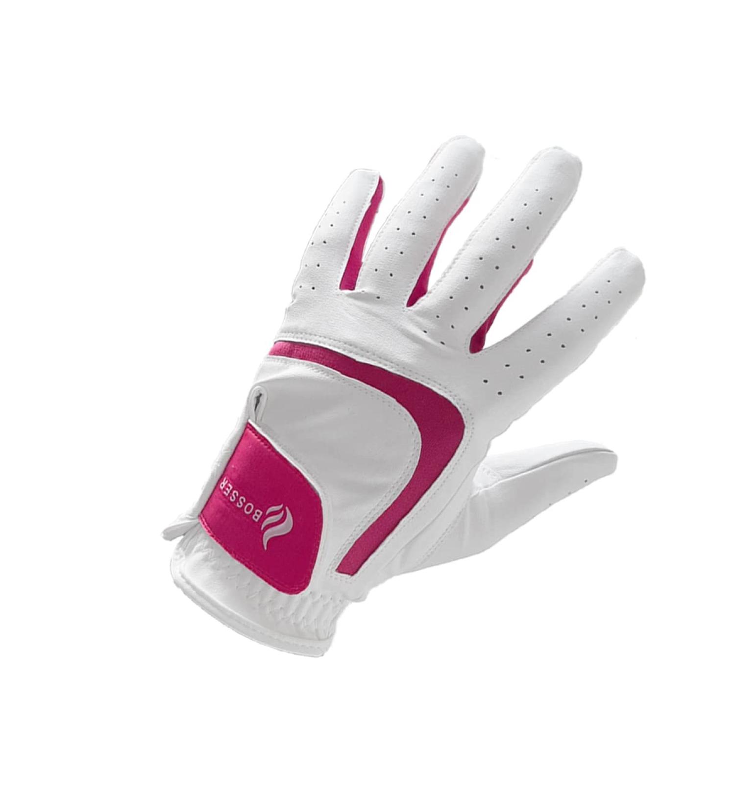 BOSSER Women's Leather & Elastane Golf Gloves - Right-Handed (Left Hand) - Ergonomic Fit - Size M - International Shipping Available - Buy Online on GoSupps.com