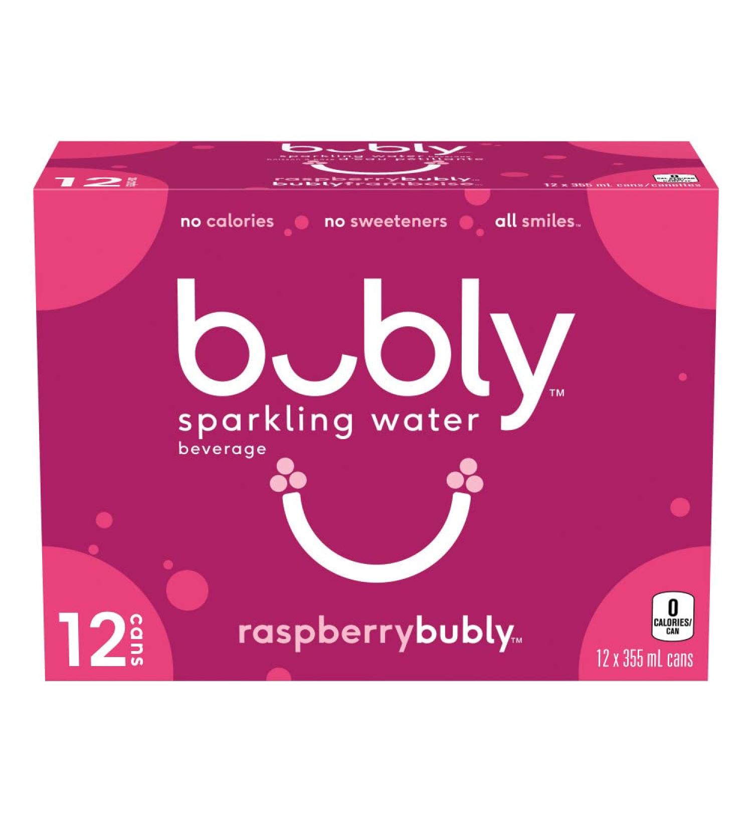 Bubly Sparkling Water raspberry 12 x 355 mL - Buy Online on GoSupps.com