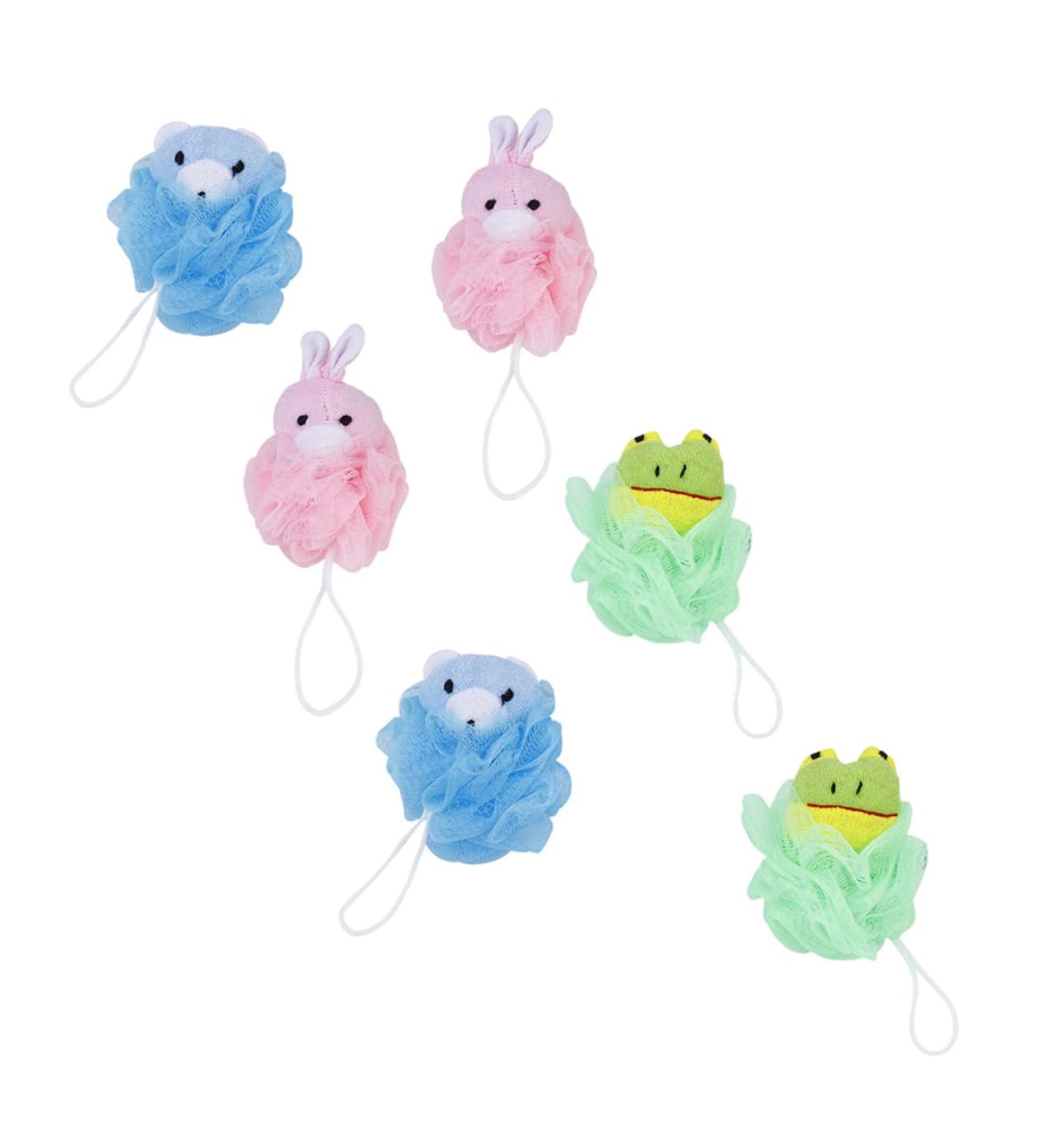 Shop Hemoton 6pcs Cartoon Bath Balls - Super Soft Loofah Sponge & Body Scrubber for Kids & Adults | International Shipping Available - Buy Online on GoSupps.com