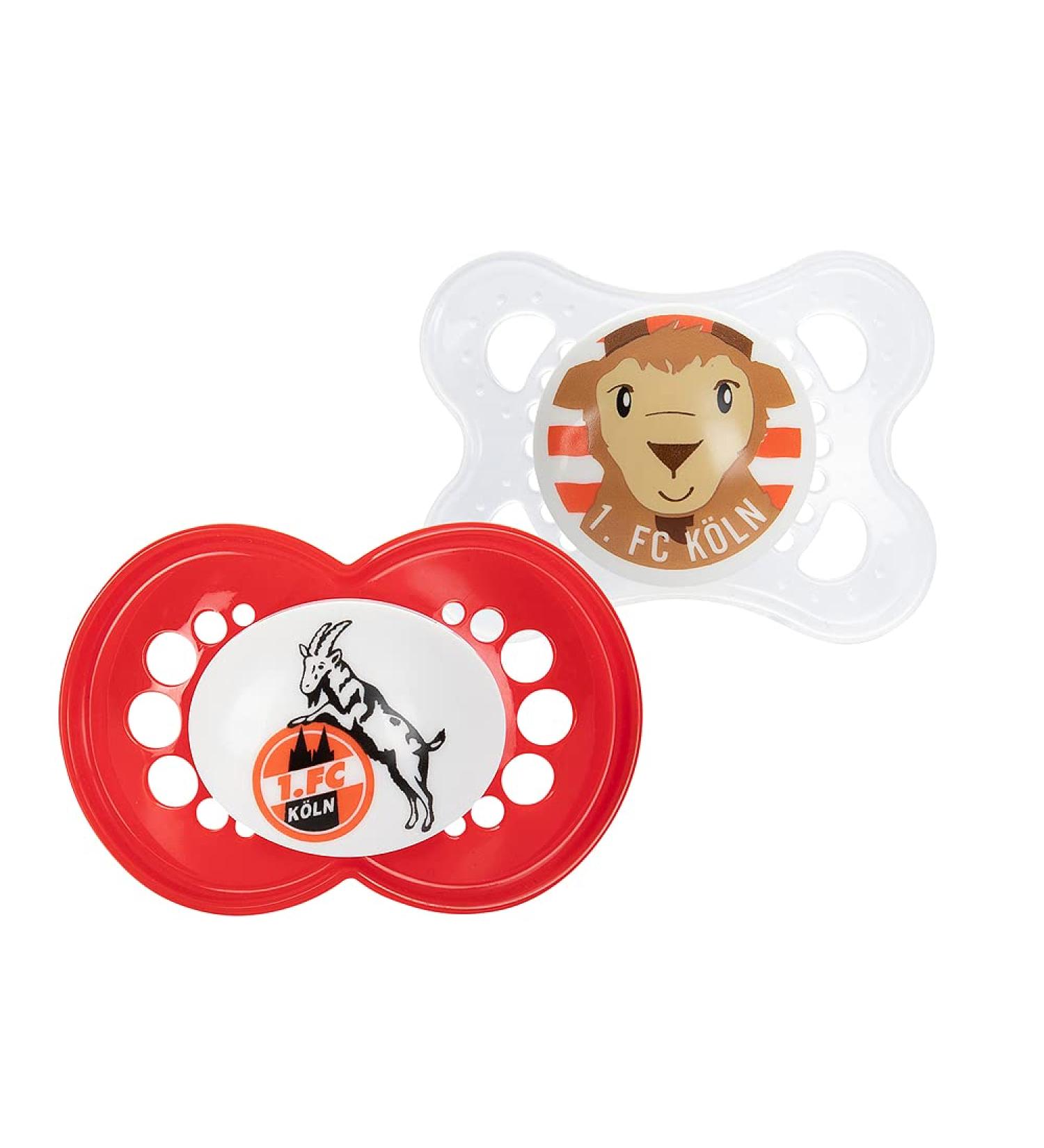 1. FC K ln Baby Pacifier Set of 2 Schnute + Logo 0-6 Months