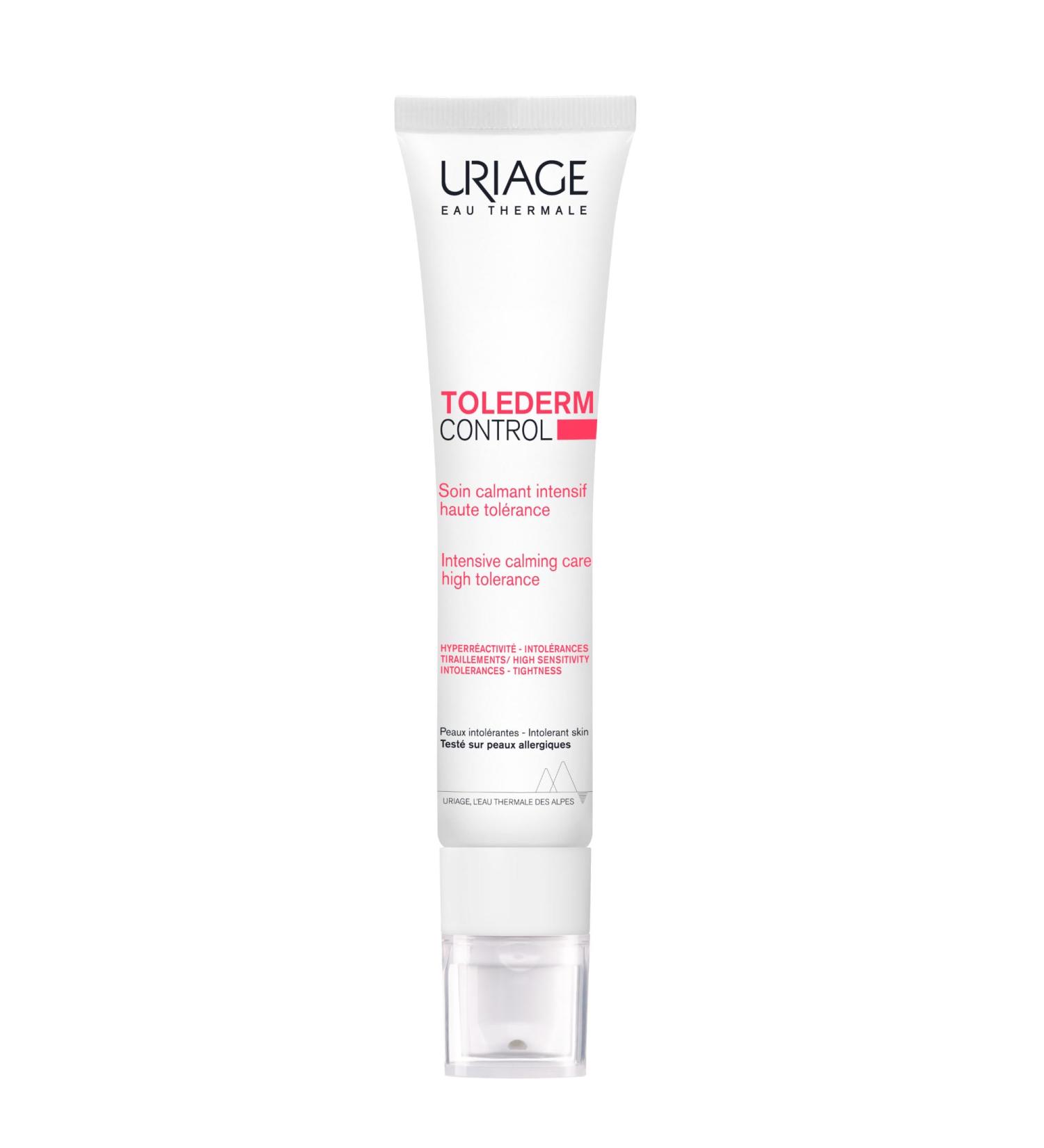 Uriage Tolederm Soin Apaisant Visage - Peau Intol rante Sensible - Hydrate et Apaise Instantan ment la Peau - Formule Minimaliste pour une Haute Tol rance - Sans Conservateurs et Sans Parfum - 40ml