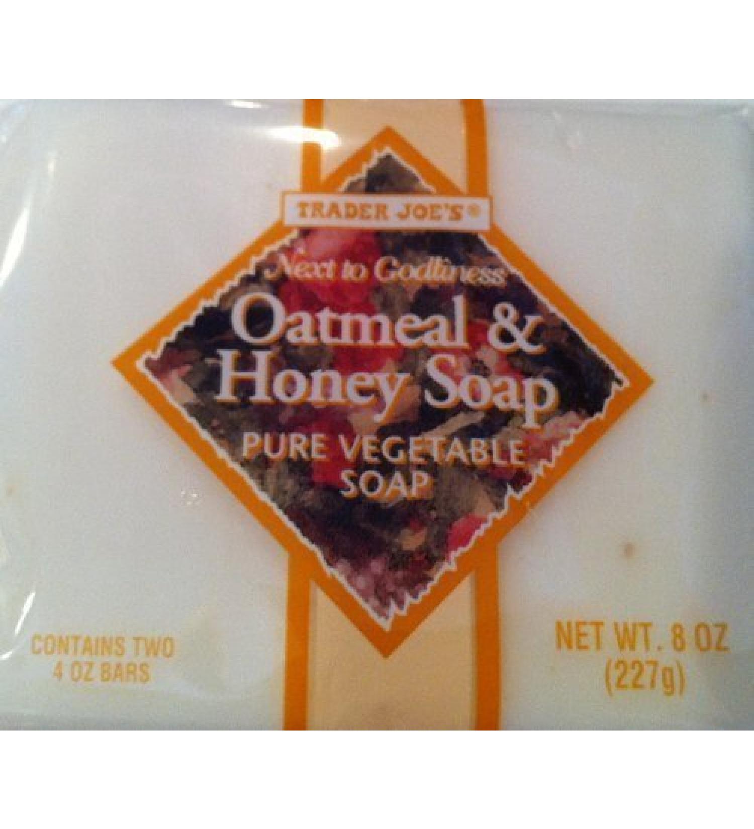 TRADER JOE'S Oatmeal and Honey Soap  Pure Vegetable  10 Bags (20 Bars)