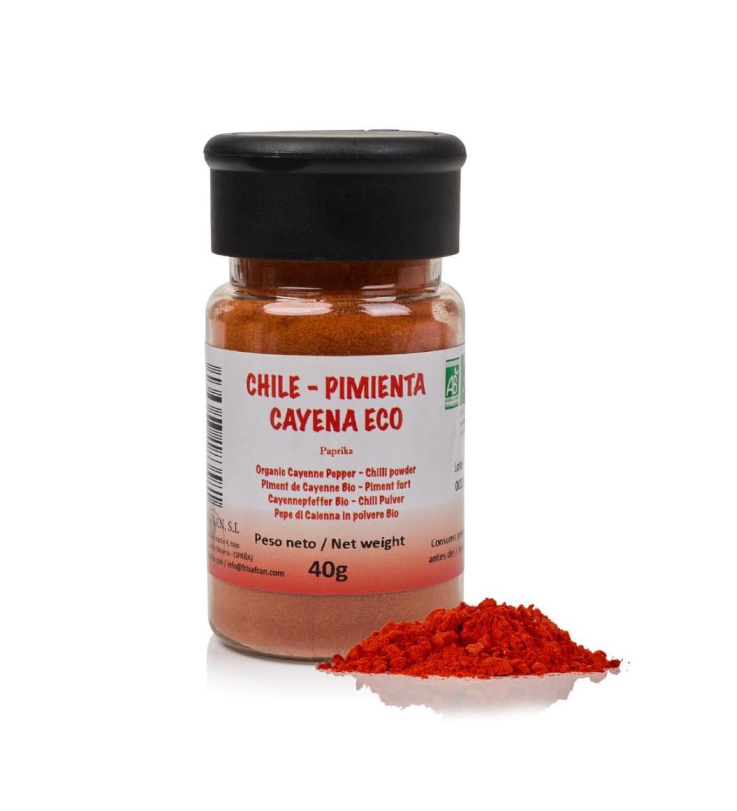 FRISAFRAN | Piment de Cayenne en Poudre Bio 40g | piments s ch s | piquant | piment | pices | Pepper | aliment naturel | cayenne-frais | poudre & moulu | Poivre | sans additifs | r colter du poivre cayenne 40g - Buy Online on GoSupps.com