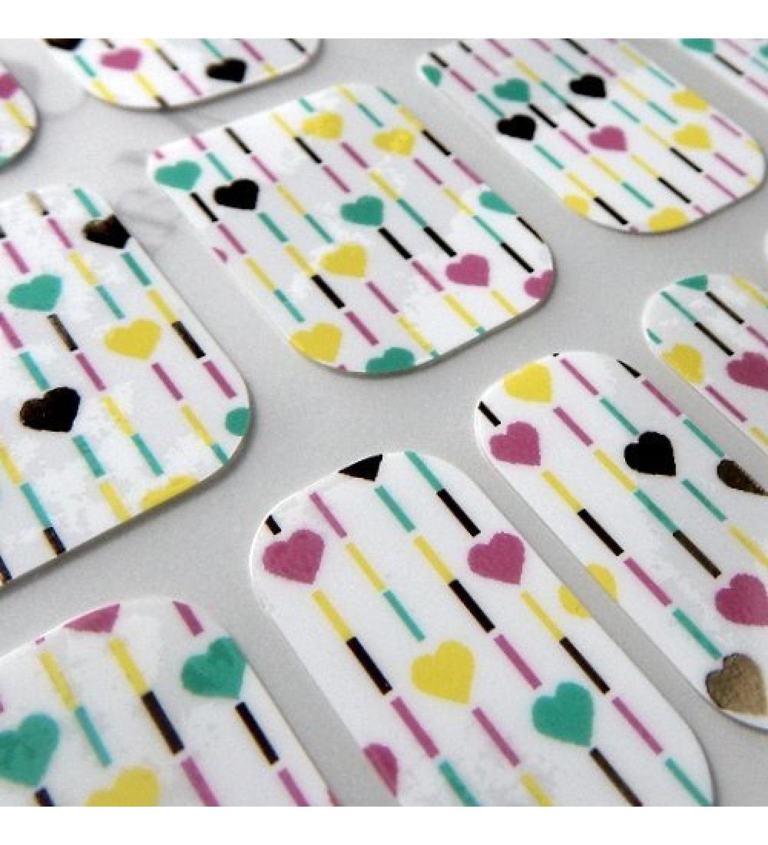 Chix Nails Designer Minx Vinyl Foils Nail Wraps - Heart Strings Style - Buy Online on GoSupps.com