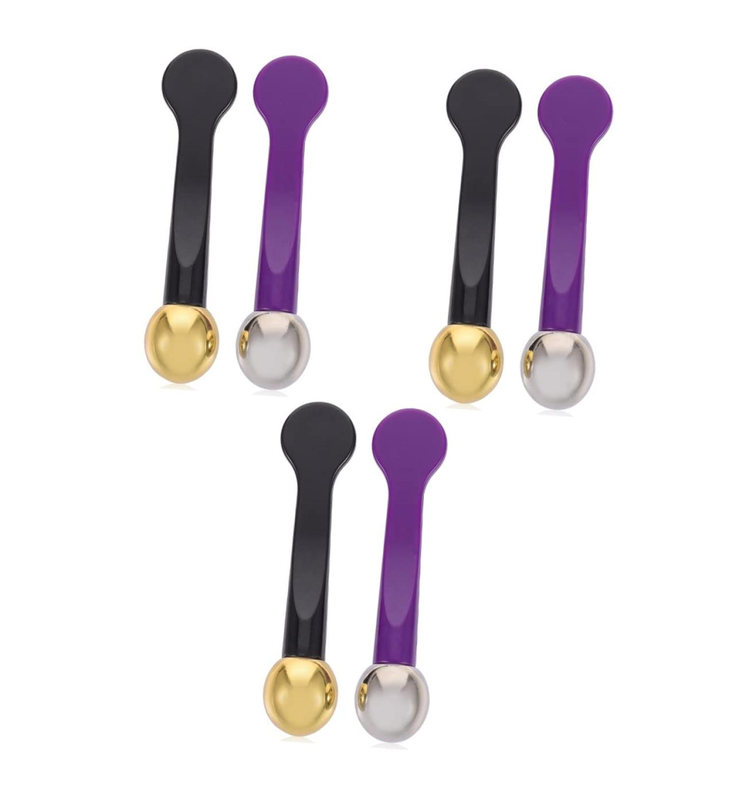 FRCOLOR Eye Cream Spoon Massager Set - 6 Pcs Facial Massage Roller & Metal Eye Massager Tools for Effective Skincare - Compact & Assorted Colors - Buy Online on GoSupps.com