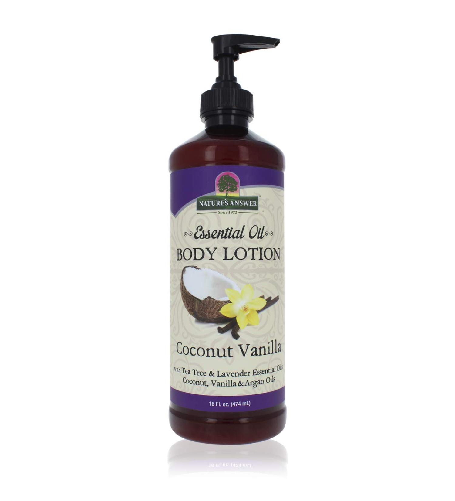 Nature's Answer Coconut Vanilla Body Lotion - All Natural, Vegan, Gluten Free, 16 fl oz | Ideal for Sensitive Skin - Buy Online on GoSupps.com