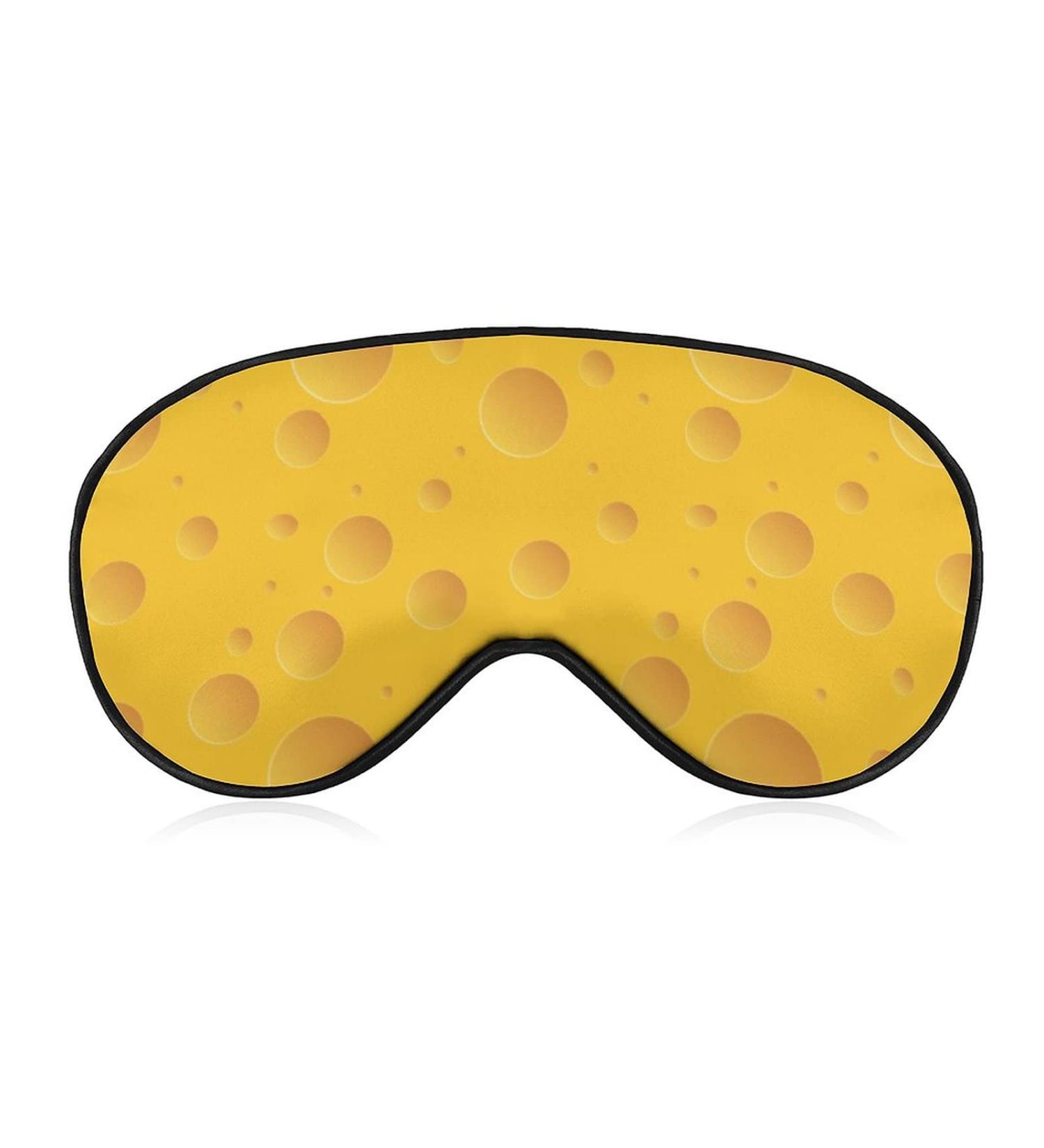 Buy Yellow Cheese Sleep Mask for Women - Adjustable Eye Shades with Elastic Strap for Better Sleep - Buy Online on GoSupps.com