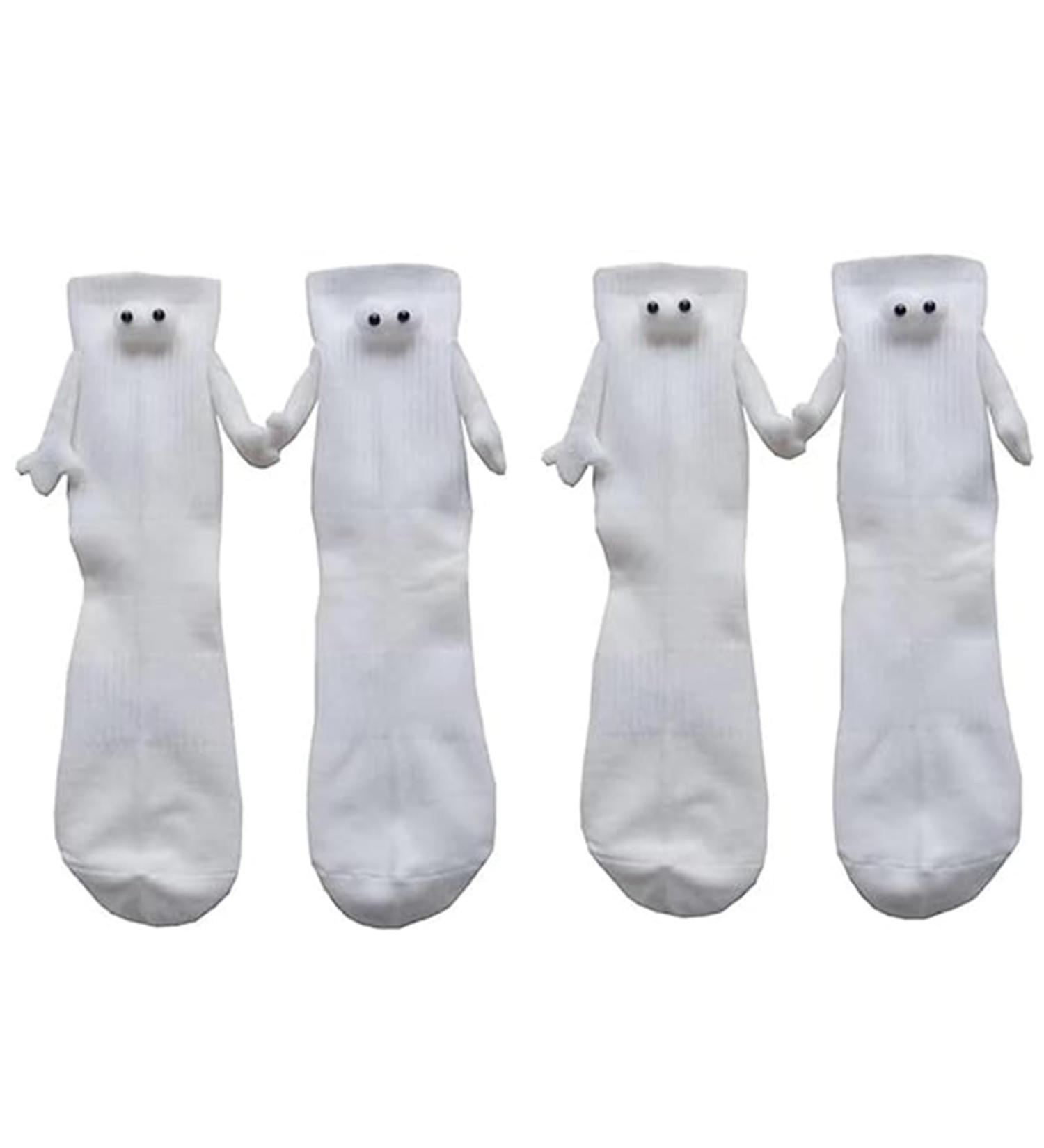Miurixo Magnetic Hand in Hand Couple Socks - Funny 3D Doll Novelty Design (2pcs) - Buy Online on GoSupps.com