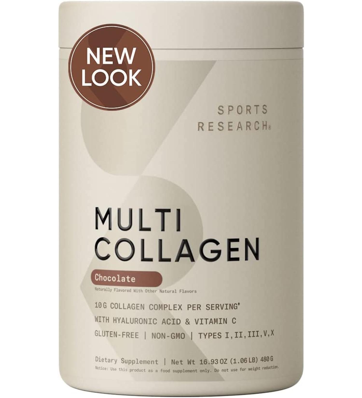 Sports Research Multi Collagen Complex Chocolate 1.03 lb (465 g) - Buy Online on GoSupps.com
