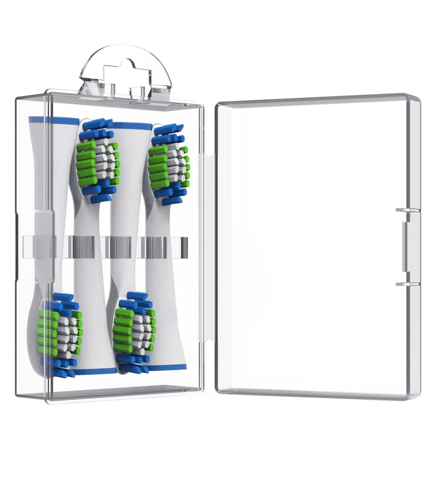 Enerfort Electric Toothbrush Heads Case - Clear, Compatible with Oral B and Philips Brushes - Buy Online on GoSupps.com
