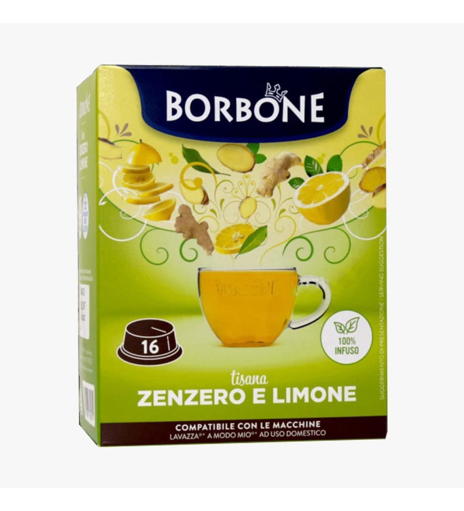 96 Capsules Caffe Borbone compatible with Lavazza a Modo Mio Tisana Gingembre et Citron - L' Emporio del Caffè