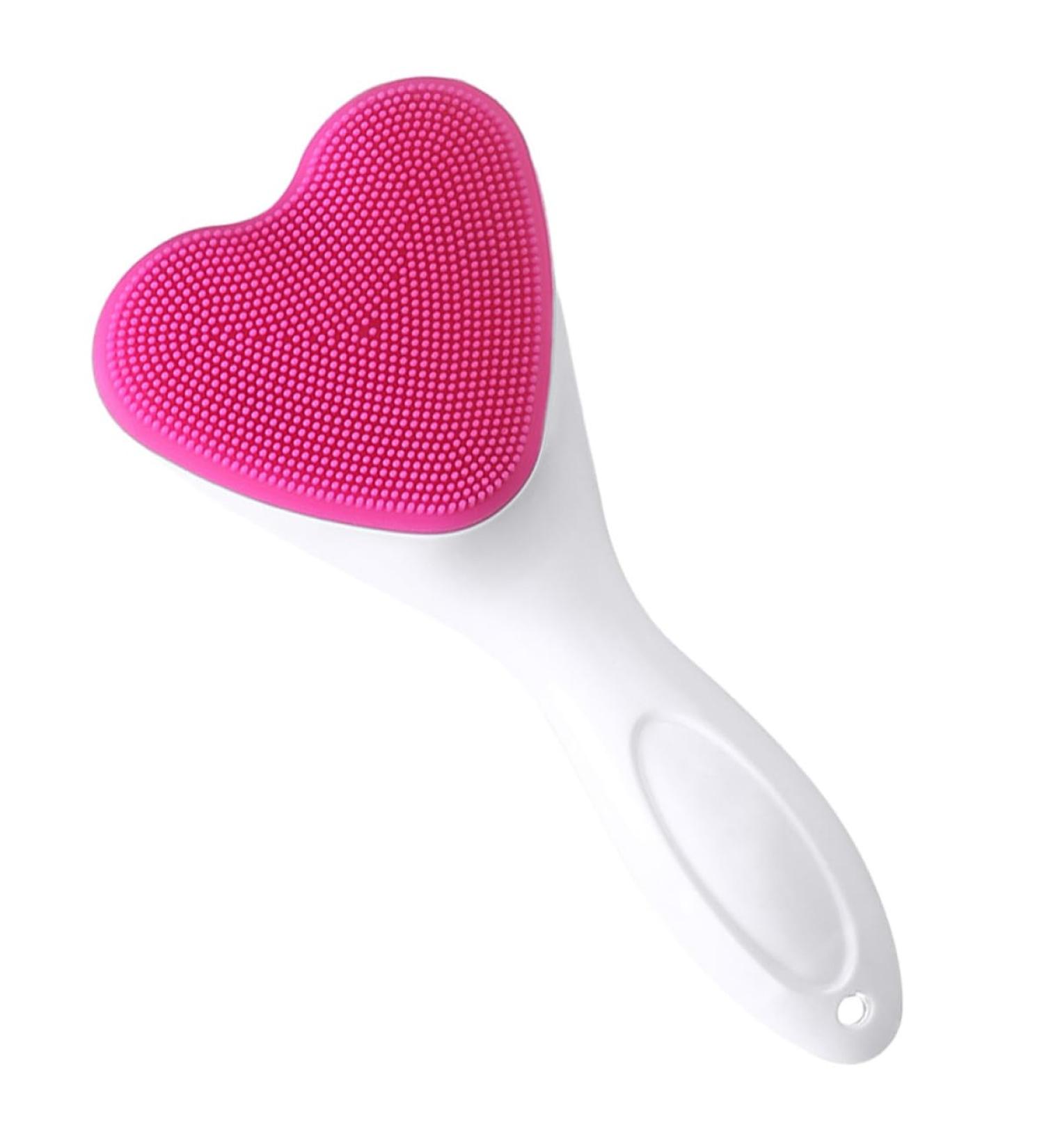 Angoily Love Cleansing Brush Face Scrub Manual Face Wash Brush Face Massaging Brush Skin Care Face Brush Heart Facial Cleaning Brush Manual Facial Washing Brush Handheld Scrubber - Buy Online on GoSupps.com
