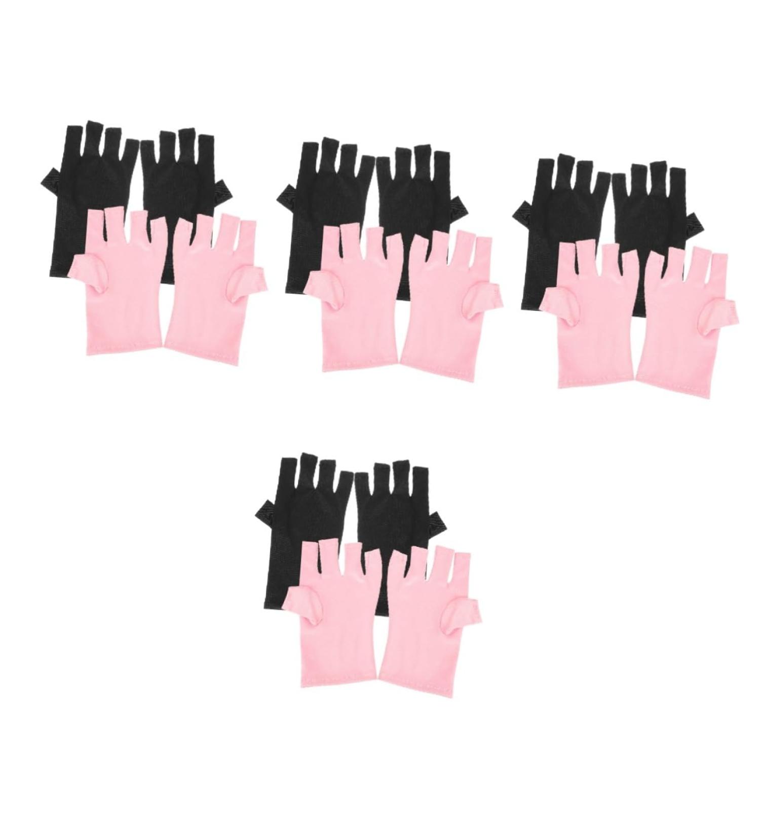 POPETPOP UV Fingerless Gloves 8 Pairs Nail Gloves Nail Art Supplies Fingerless Uv Gloves Manicure Uv Nail Glove Protector Manicure Gloves Nail Art Hand Cover Accessories Anti-uv Polyester - Buy Online on GoSupps.com