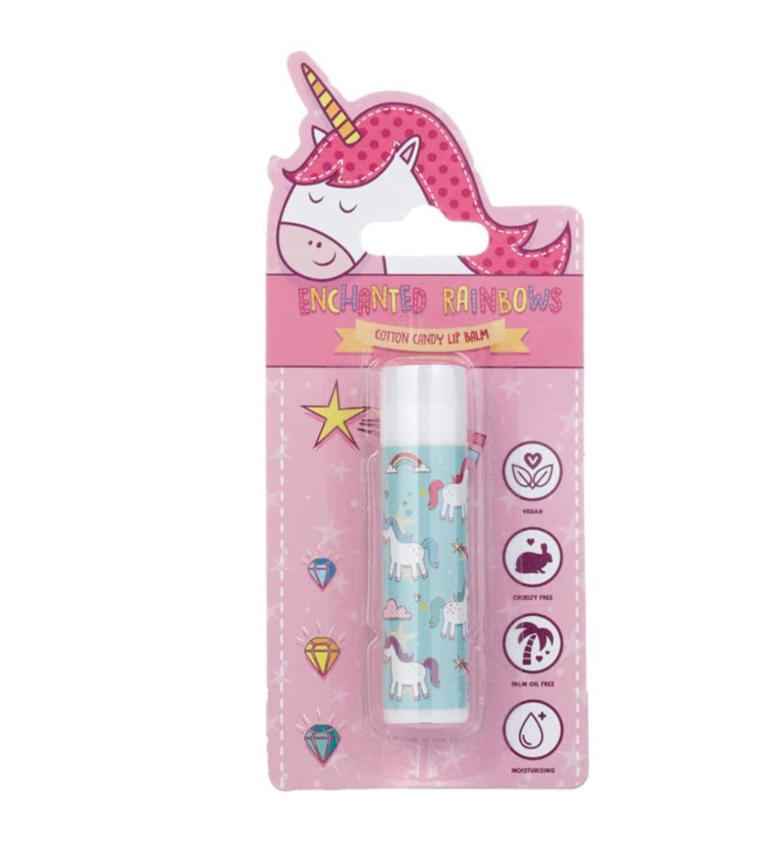 Puckator Enchanted Rainbows Unicorn Stick Lip Balm - Cotton Candy - Lip Care Stick Balms Chapstick Holiday Essentials For Women Family - Lipbalm Moisturiser Exfoliator Cream Pretty Cute Lip Blam Bam - Buy Online on GoSupps.com