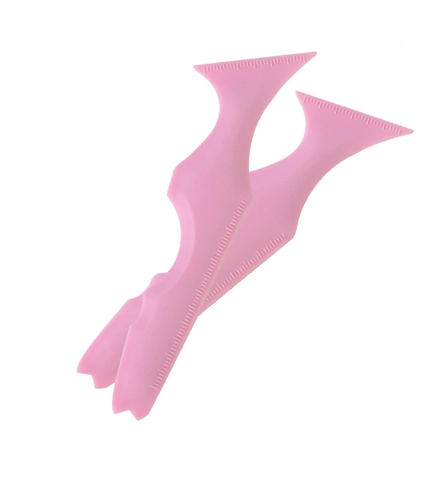 Reusable Silicone Winged Eyeliner Stencils - 5 in 1 Multi-Purpose Makeup Tool for Beginners - Pink - Buy Online on GoSupps.com