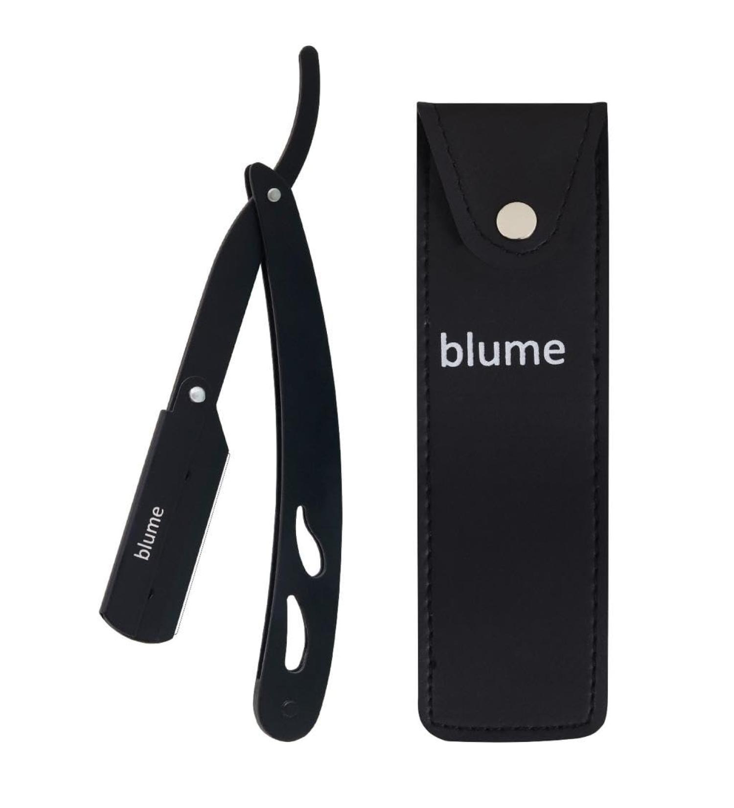 Buy Matte Black Straight Edge Razor for Men - Lightweight Japanese Stainless Steel for Shaving Moustache & Beard Care | Professional Barbers - Buy Online on GoSupps.com