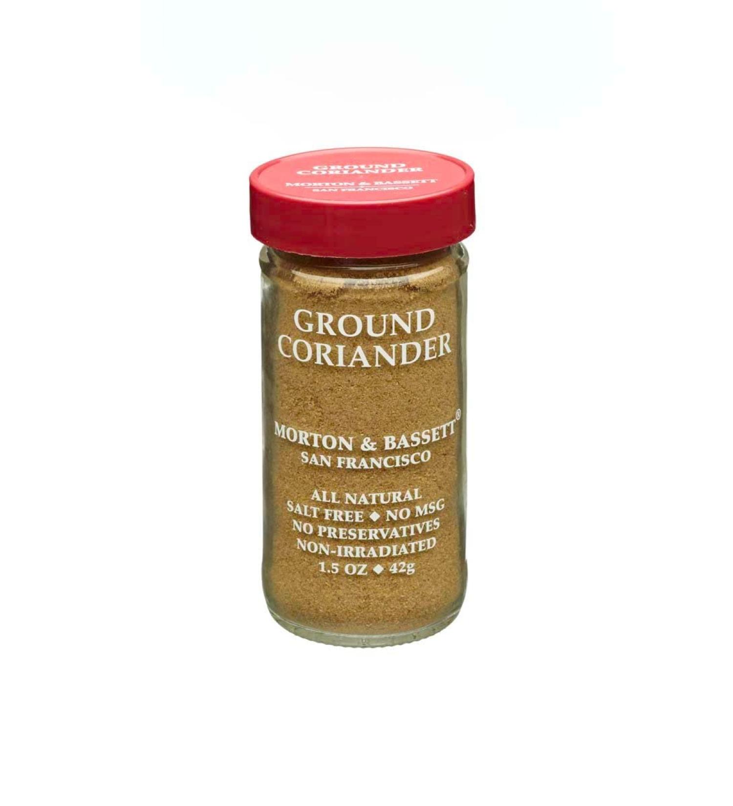Morton & Bassett Ground Coriander, 1.5-Ounce jar