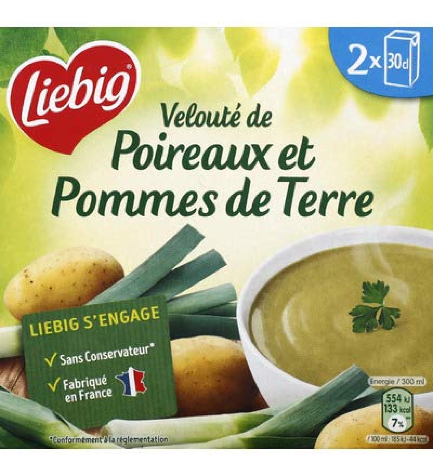 LIEBIG PURSOUP' Soupe poireaux pomme de terre - Les 2 briques de 30cl