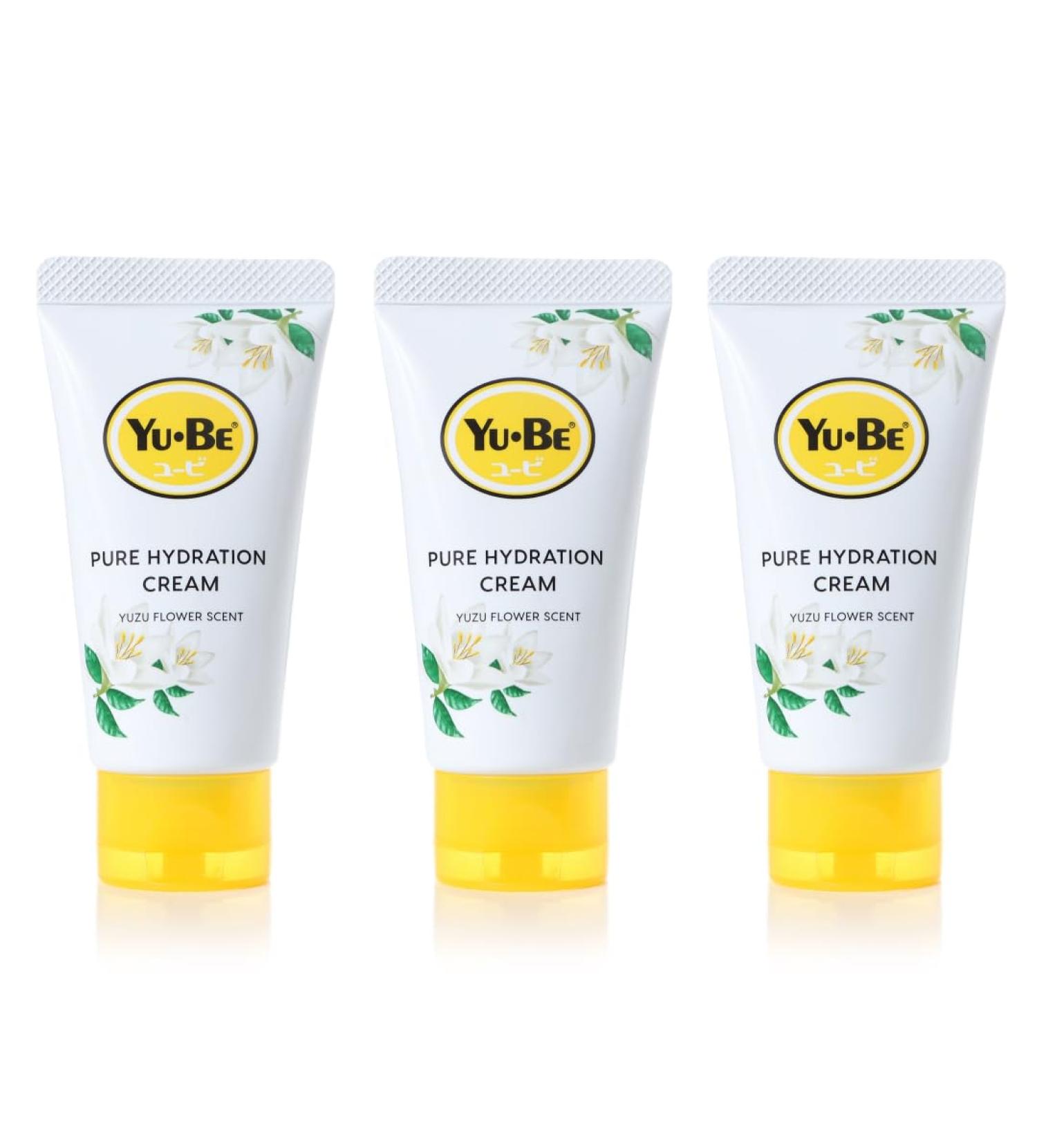 Yu-Be Yuzu Pure Hydration Cream Trio | Vegan Hand & Body Cream for Sensitive Skin | Soothing Yuzu Extract | Day & Night Moisturizer - 3 x 1.35 Fl Oz - Buy Online on GoSupps.com