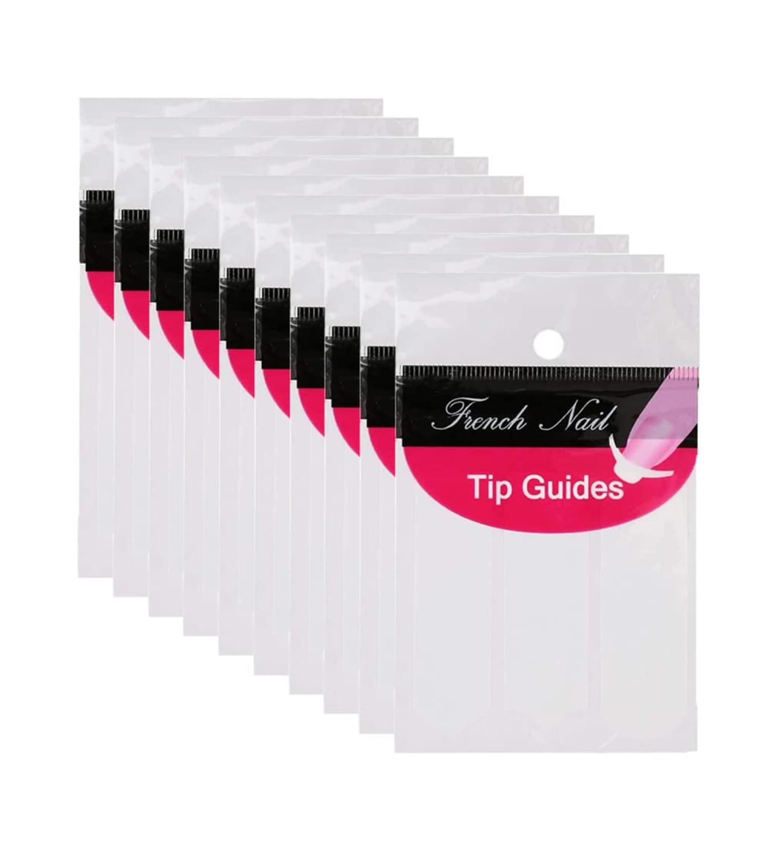 Haobase French Manicure Nail Art Tips Sticker Stencil - 3 White Styles (10 Sheets) - Buy Online on GoSupps.com