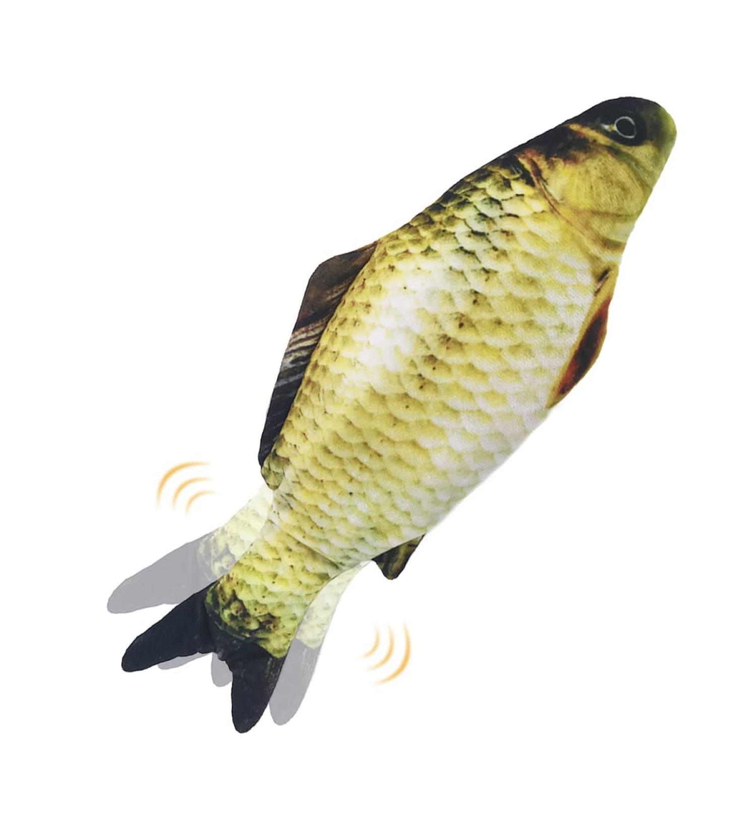 Interactive Cat Toys - Rechargeable Plush Fish with Catnip Washable USB-Cable Yellow - Perfect for Fun & Play! - Buy Online on GoSupps.com