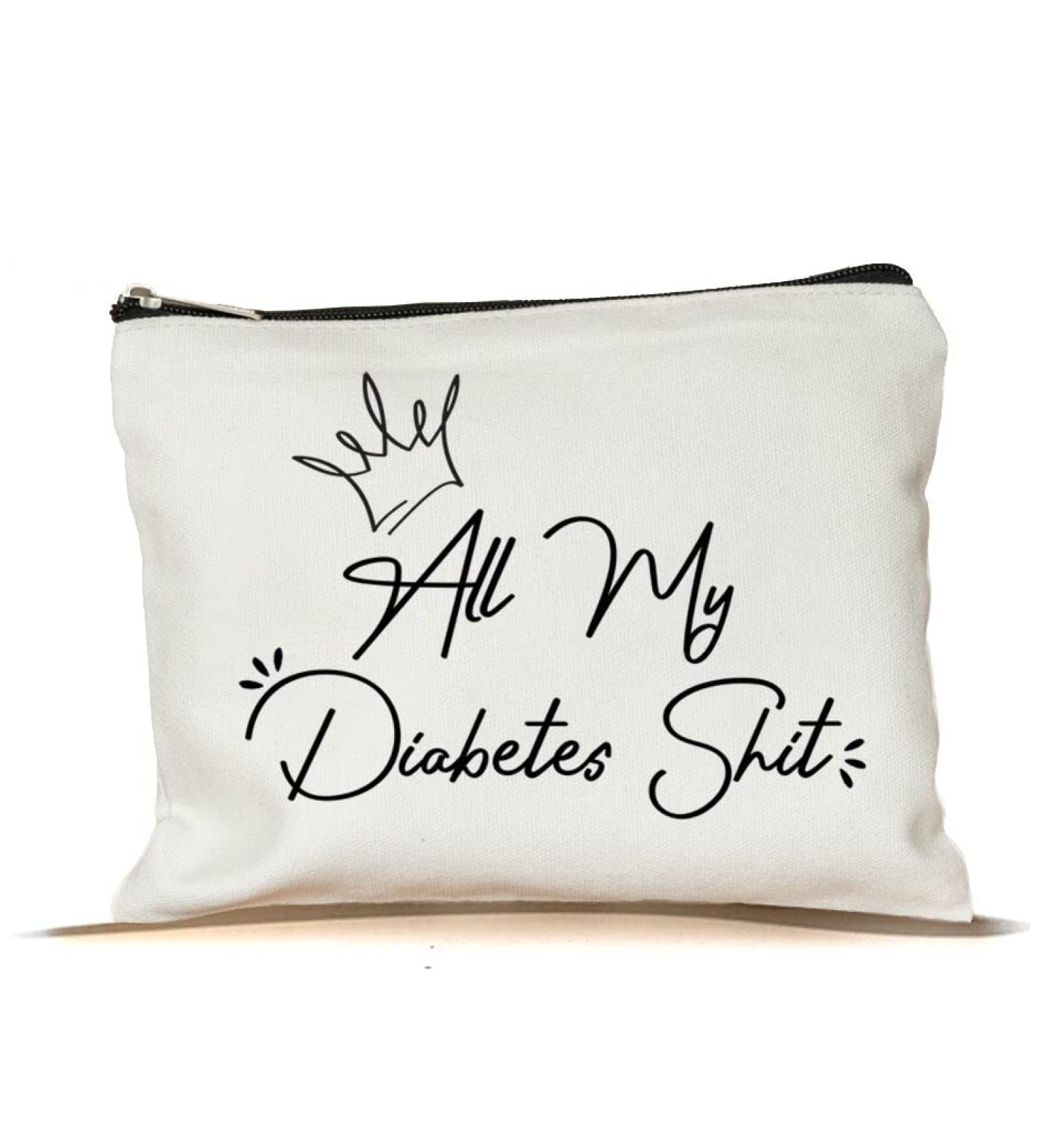 All My Diabetes Shit Makeup Bag - Diabetic Makeup Bag - Diabetic Supplies Bag Diabetic Emergency Kit- Funny Diabetic Makeup Bag For Women Mom Grandma- Gift Idea Birthday Christmas For With Diabetes