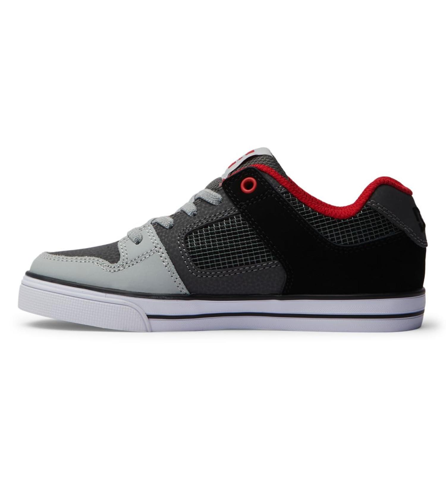 DC Shoes Boys Pure Elastic Sneaker - 33 EU Red Heather Grey - International Shipping Available - Buy Online on GoSupps.com