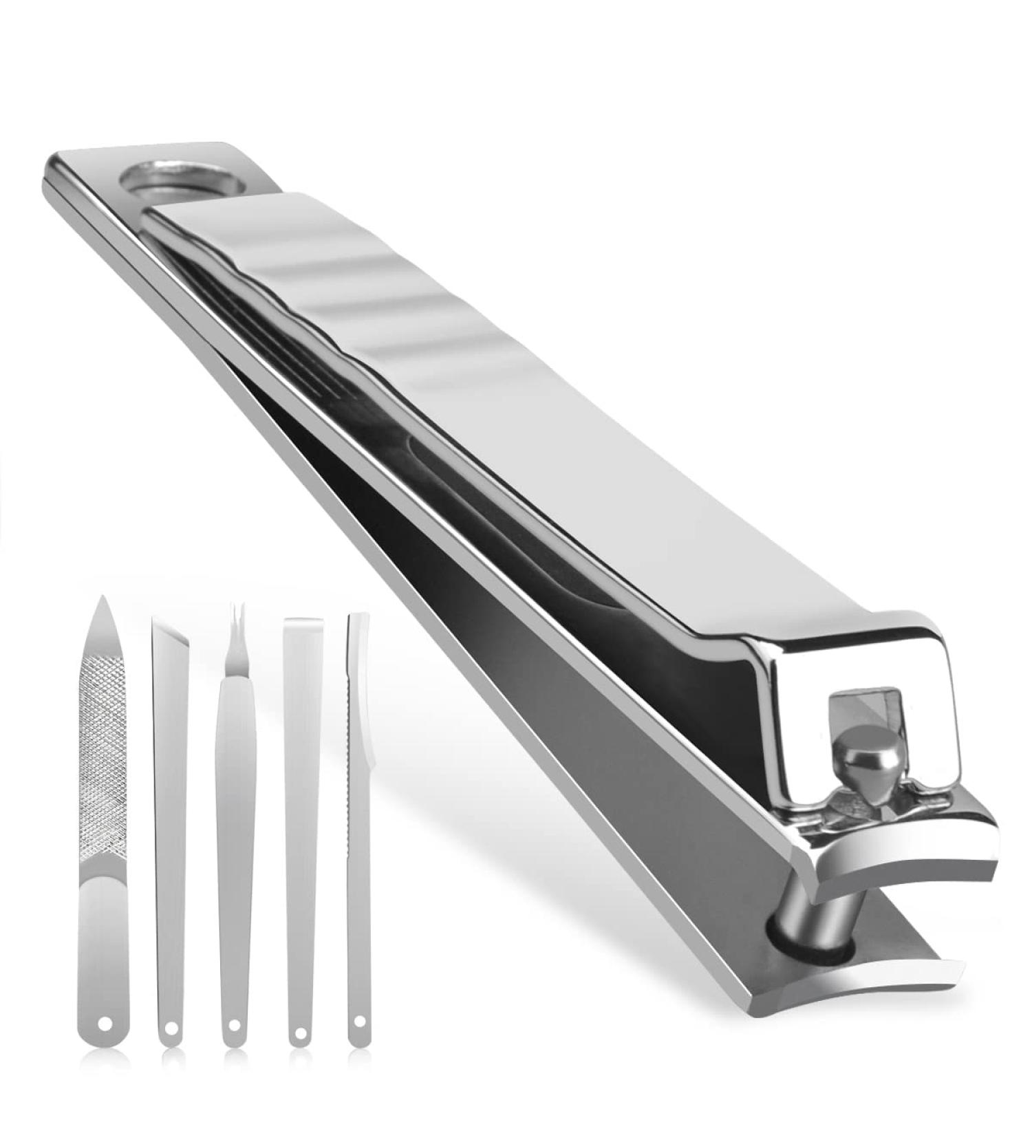 6mm Wide Jaw Extra Large Toenail Clippers for Thick Nails - Professional Heavy Duty Cutter for Men, Women, Seniors - Includes Nail File - Pedicure Manicure Kit - Buy Online on GoSupps.com