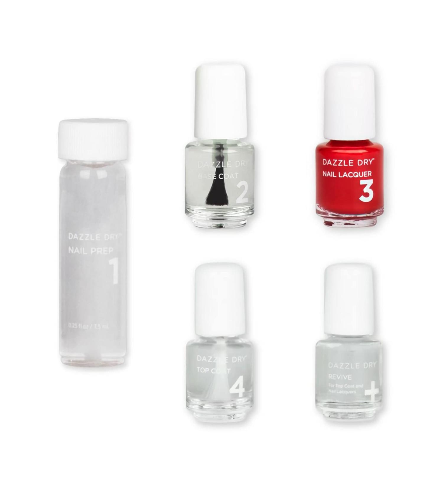 Dazzle Dry Mini Kit - Rapid Red 4 Step System (5 Piece Kit) - Classic True Red - Buy Online on GoSupps.com
