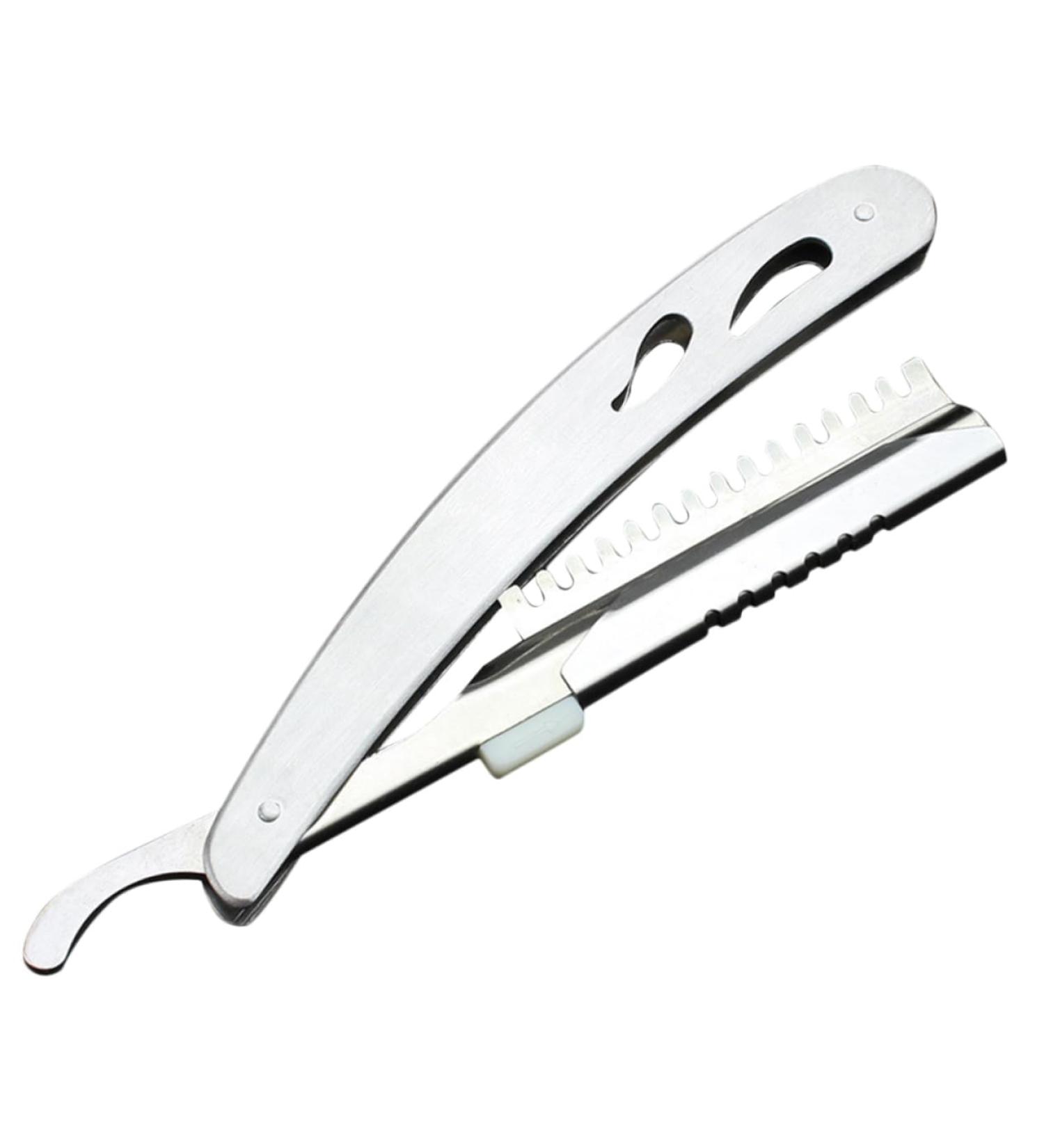 Minkissy Stainless Steel Razor Holder - Durable Hairdresser & Beard Razor Stand for Straight Blade & Knife - Buy Online on GoSupps.com