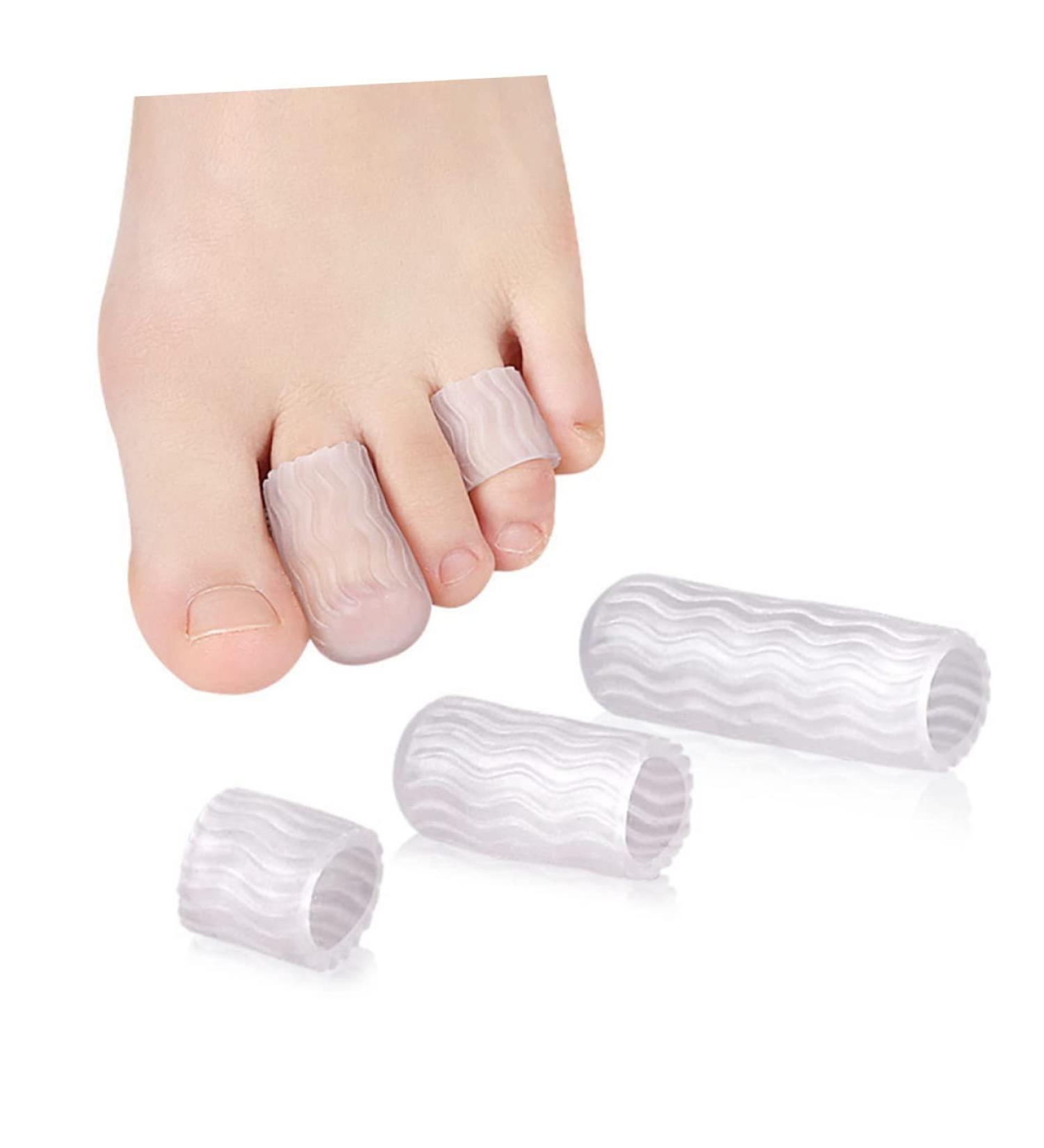 Healifty Silicone Toe Sleeves 5 Pairs - Gel Thumb Protector for Trigger Finger, Toe Sleeve Orthotics & Finger Guard - Transparent Running Shoes - Pack of 5 - Buy Online on GoSupps.com