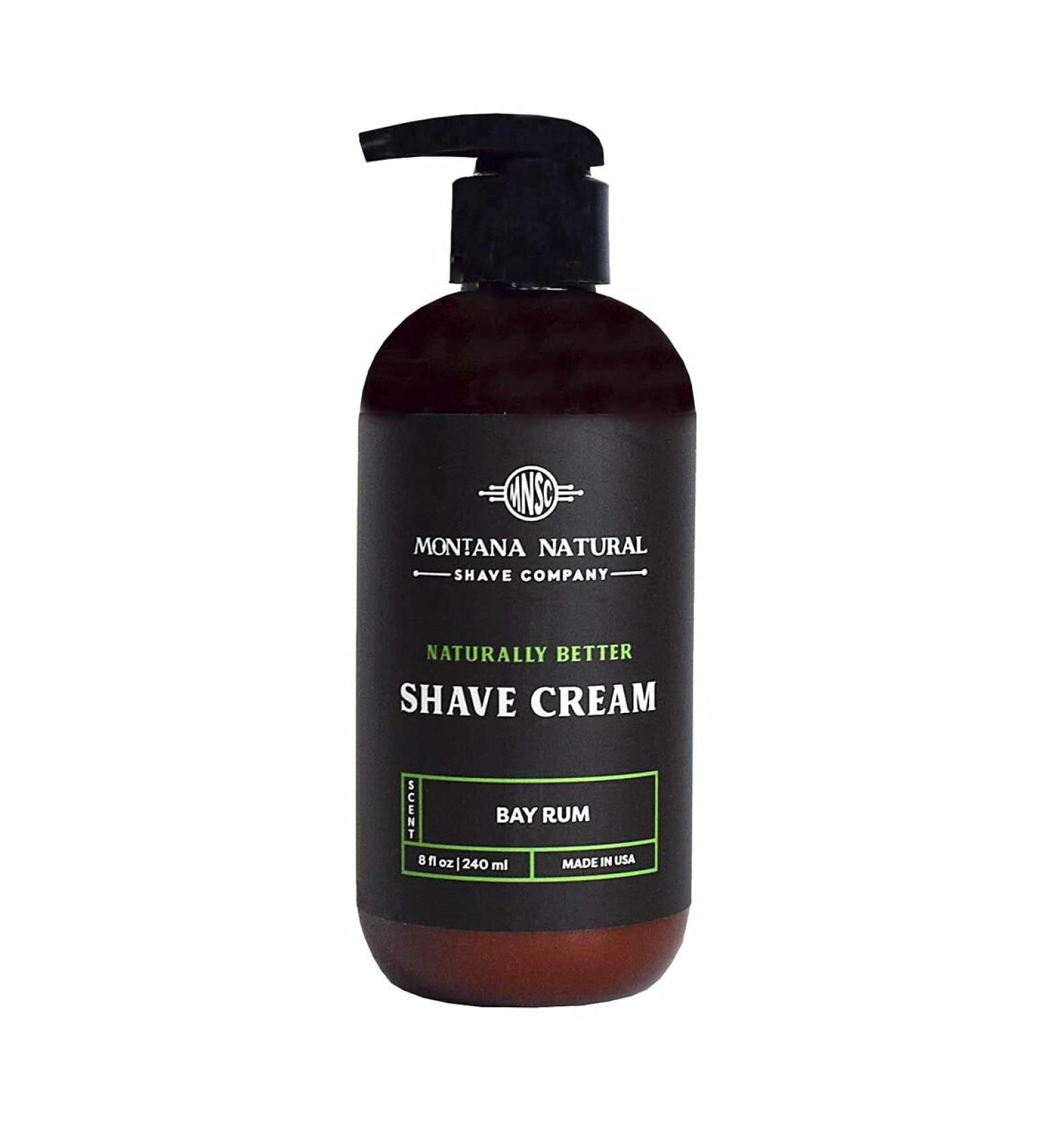 MNSC Bay Rum Shave Cream - All-Natural Hypoallergenic & Handcrafted in the USA - Smooth Pump Formula for Ultimate Shaving Experience - Buy Online on GoSupps.com