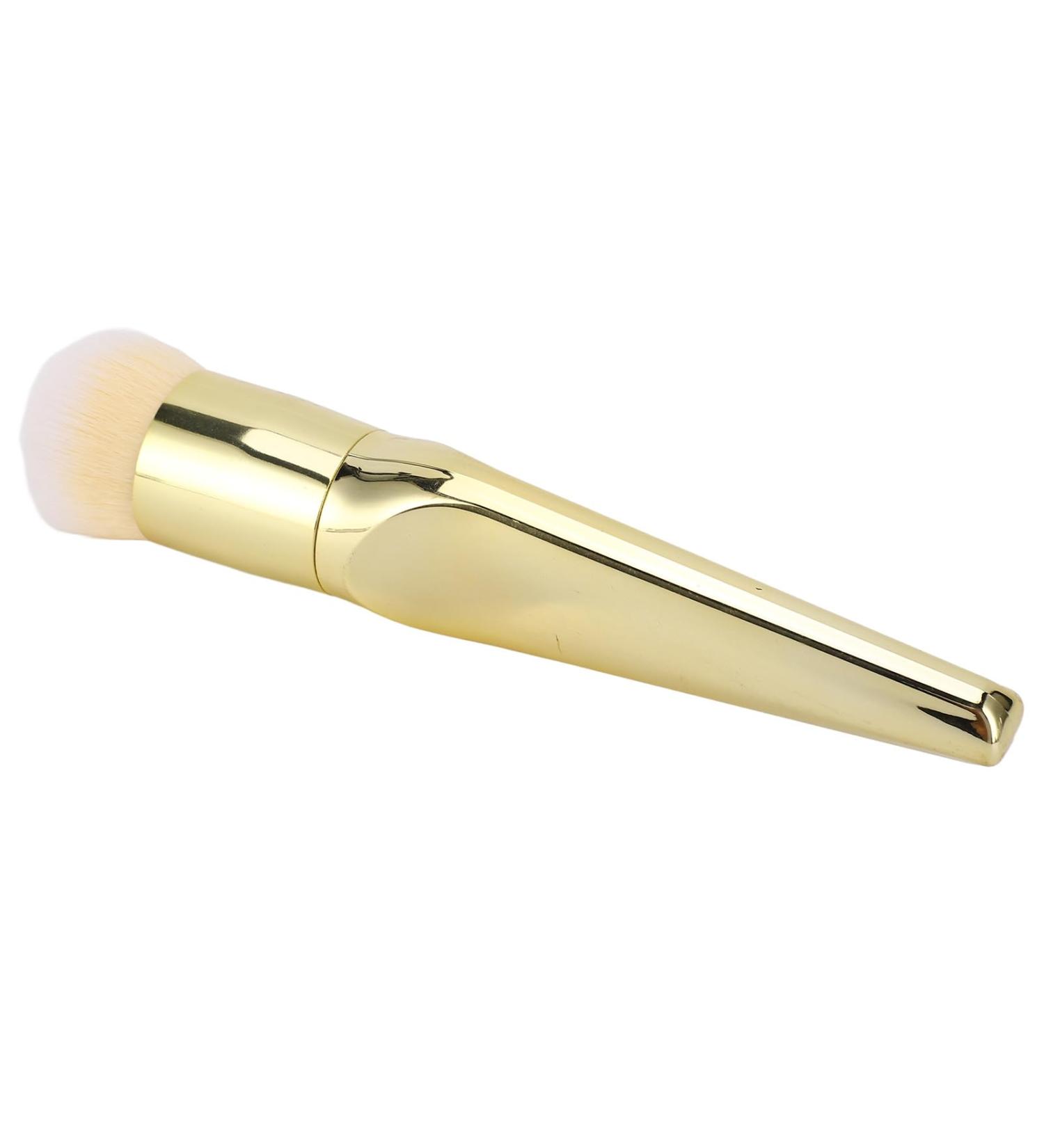 Makeup Brush Metal Comfortable Cosmetic Powder Brush No Tracing Gold for Party for - Buy Online on GoSupps.com