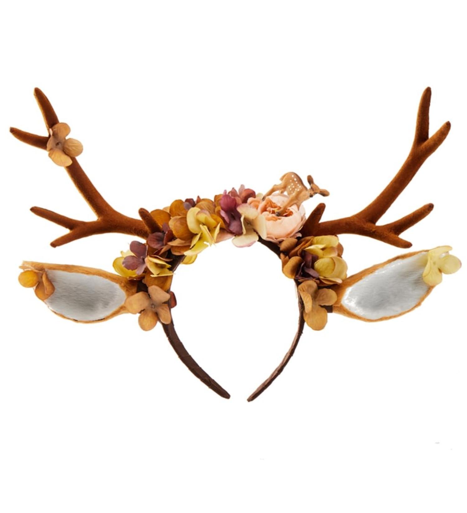 TQUXNGA Aesthetic Antler Headband for Christmas Reindeers Antler Hairhoop Holiday Headpiece Halloween Cosplay Costume Hair Decor Brown A - Buy Online on GoSupps.com