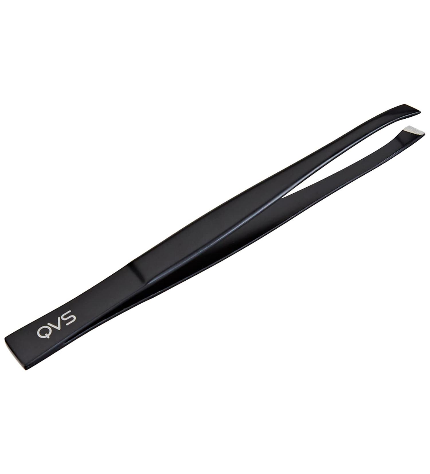 QVS Slant Tip Tweezers - Precision Beauty Tool, 0.3 Ounce - Buy Online on GoSupps.com