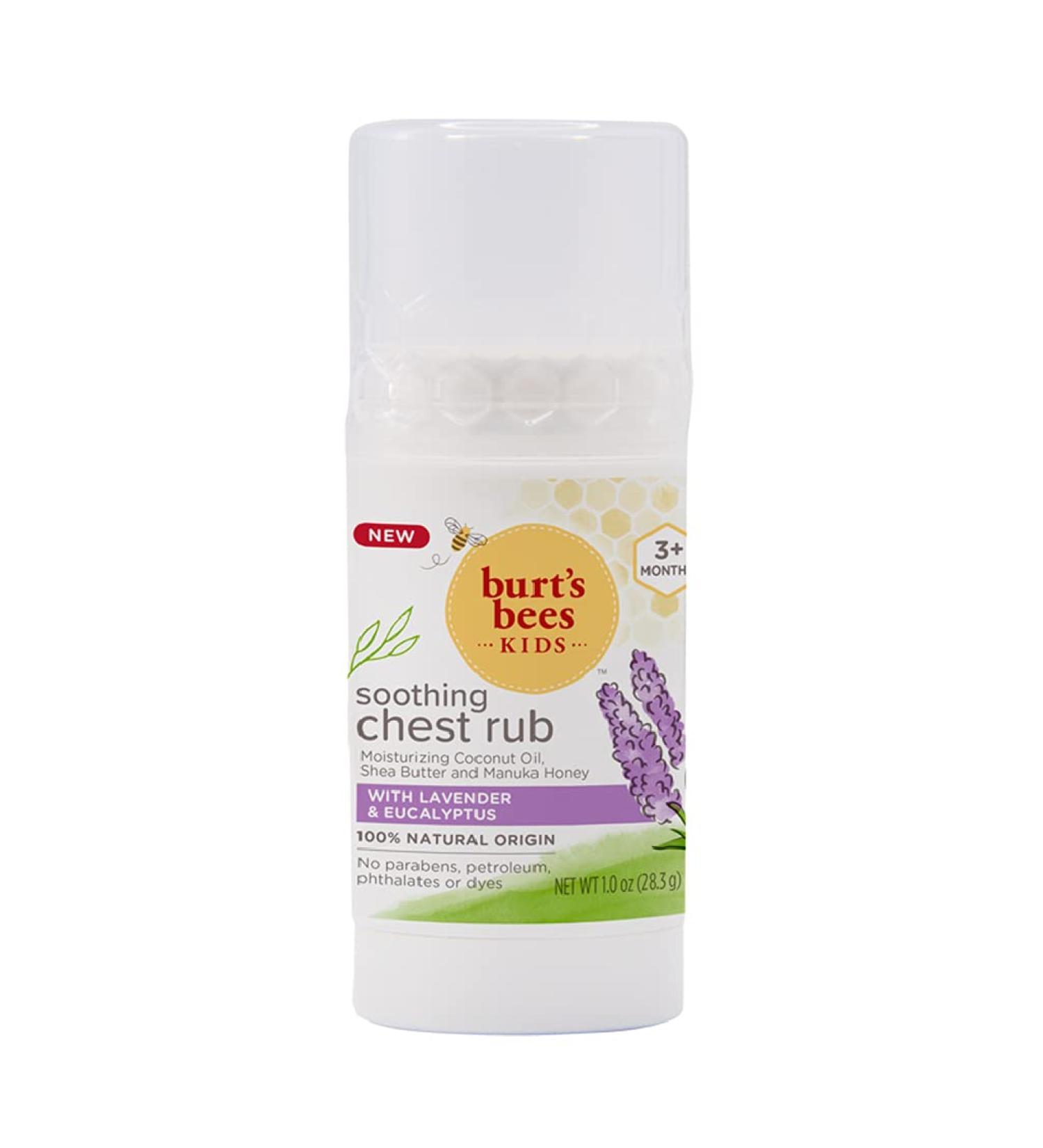 Burt's Bees Kids Chest Rub | 3+ Months | Lavender & Eucalyptus | 1 oz - Buy Online on GoSupps.com