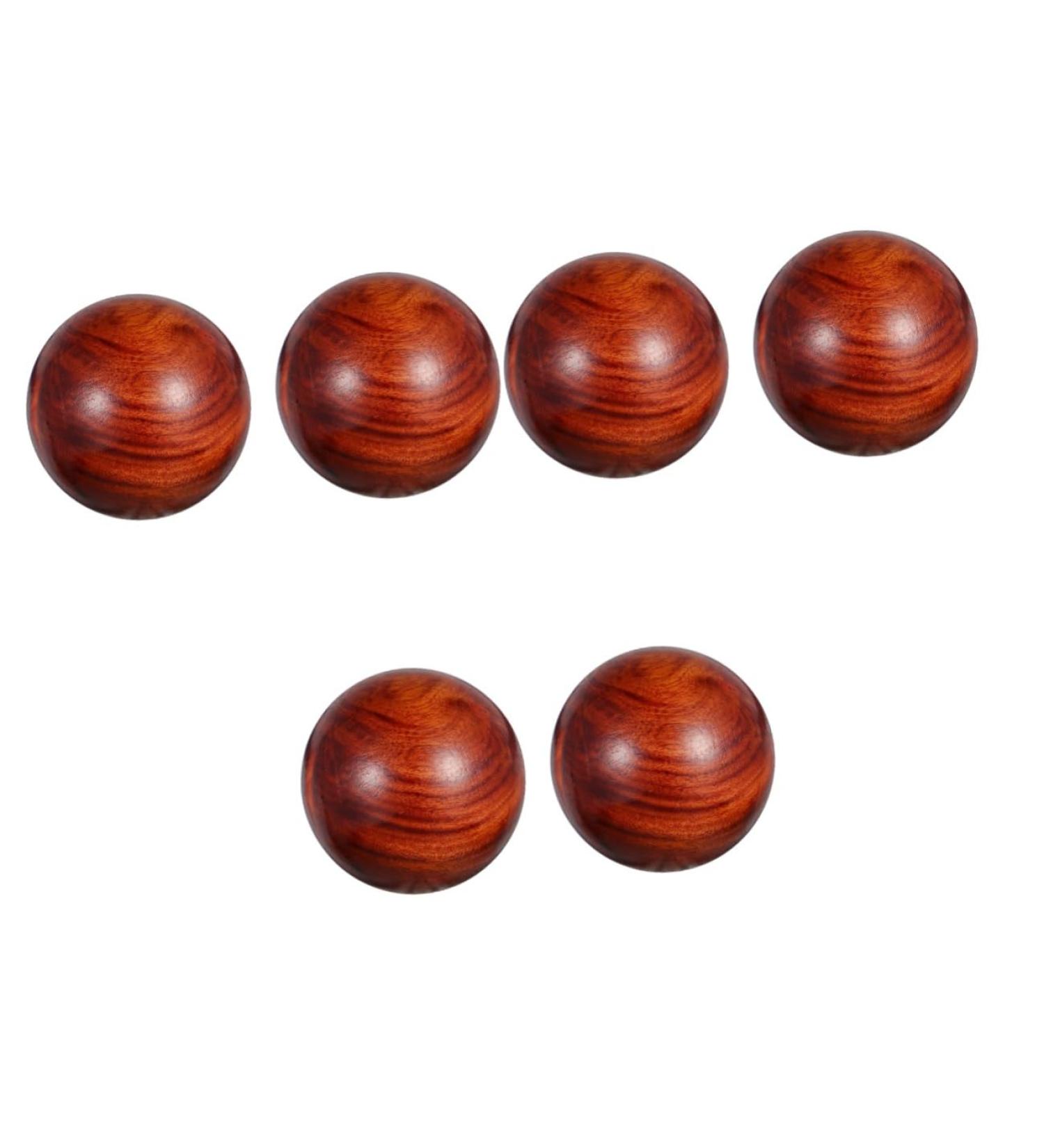 Fomiyes 6 Stk Carving Fun: Desktop Wood Baoding Ball & Massage Globe Toys - Perfect for Stress Relief & Relaxation - Buy Online on GoSupps.com