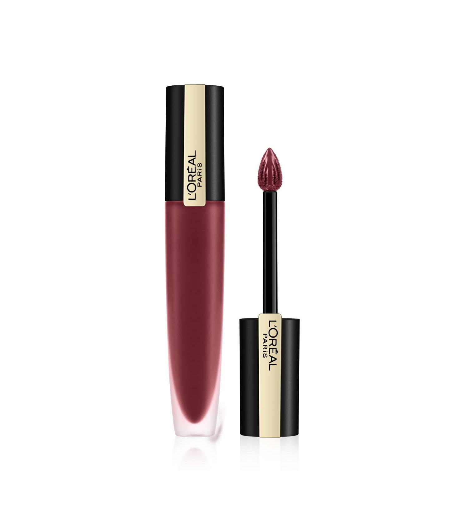 L'Or al Paris Make Up Rouge Signature Empowereds Liquid Lipstick Long-Lasting Lip Tint Lightweight Formula and Extra Matte Finish 142 Treasured - Buy Online on GoSupps.com
