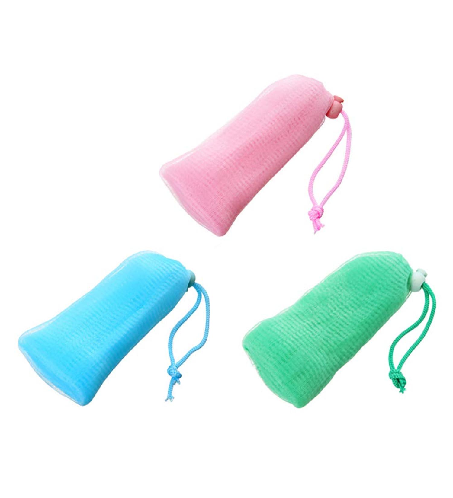 3pcs Exfoliating Mesh Bag - Foam Net Body & Facial Cleansing Tool for Radiant Skin | Buy Internationally - Buy Online on GoSupps.com