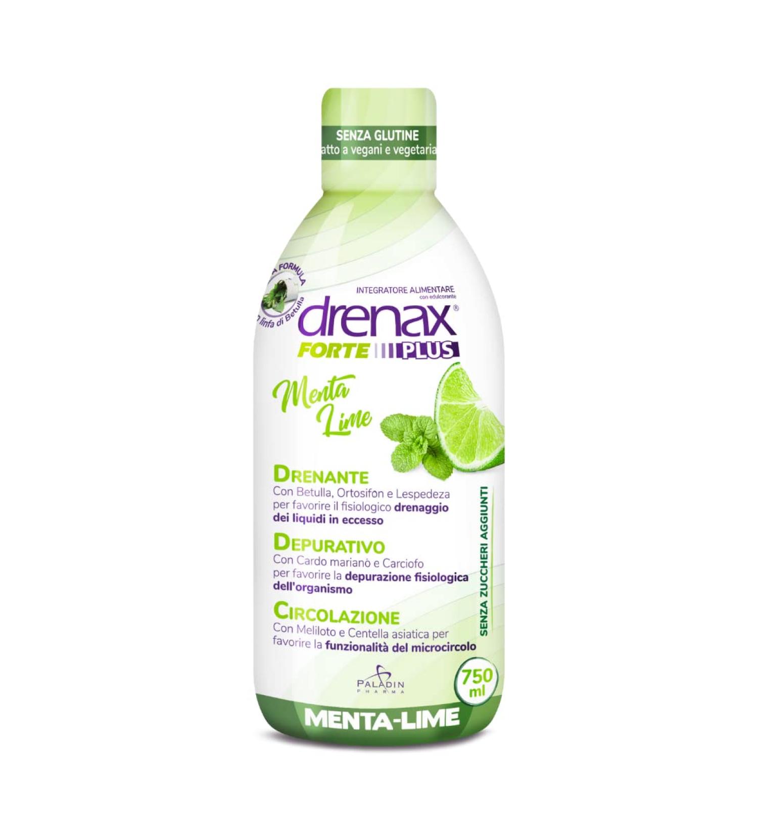 Drenax Forte Plus Mint & Lime - 750 ml Drainage Supplement for Purification & Circulation | International Shipping - Buy Online on GoSupps.com