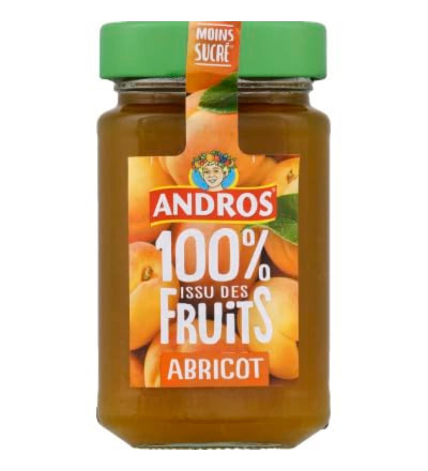 Andros Apricot Jam 100% From Andros Fruit, 250g